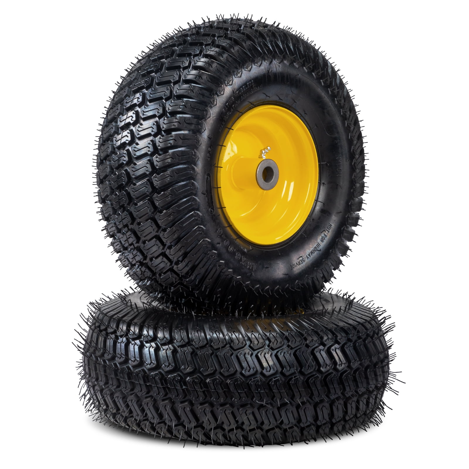 Ktaxon 15x6.00-6 Riding Lawn Mower Front Tire and Wheel Assembly (Black, 2 Pack) gmxmf