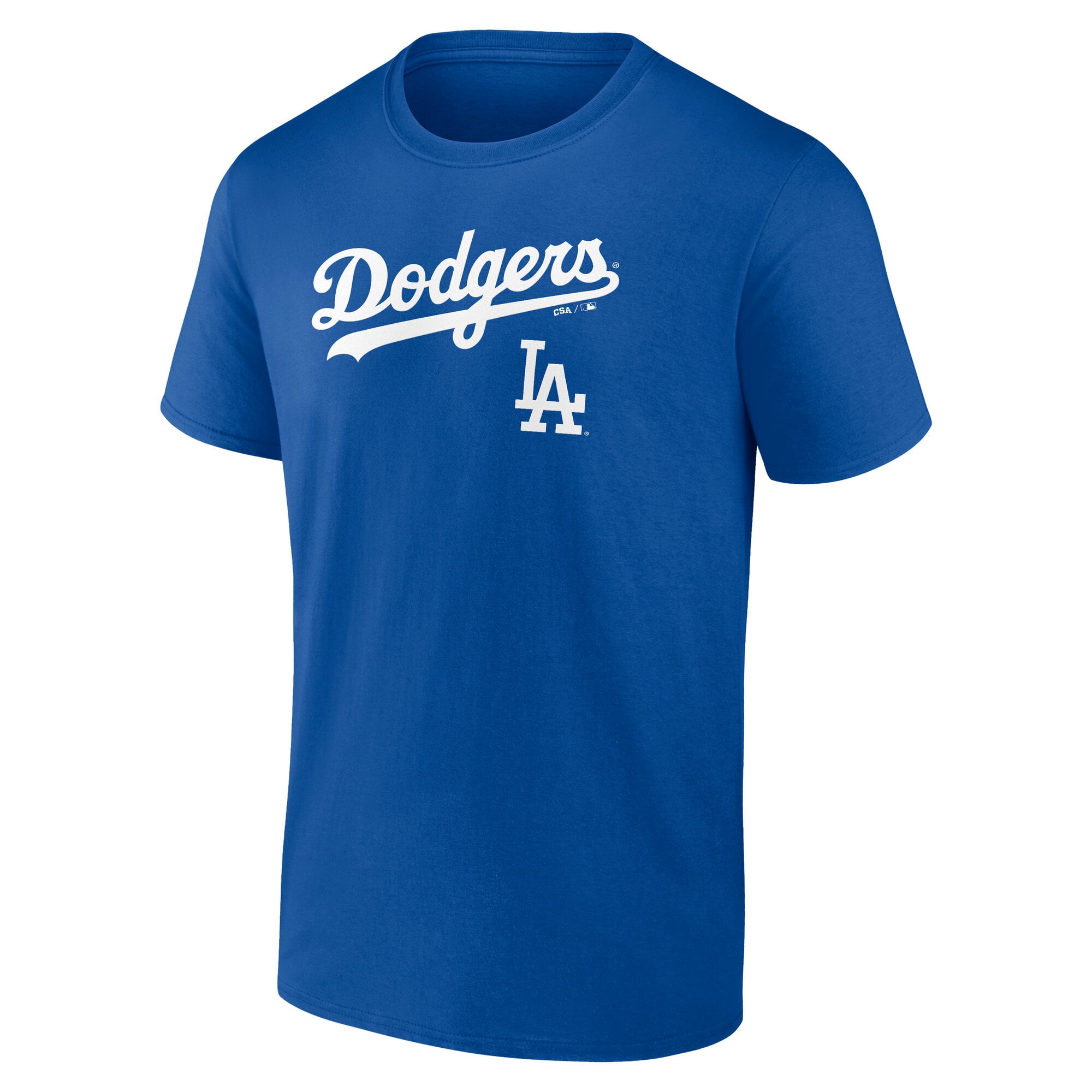 Los Angeles Dodgers Men's Cotton Short Sleeve Graphic T-Shirt (Blue, Large) t7kix
