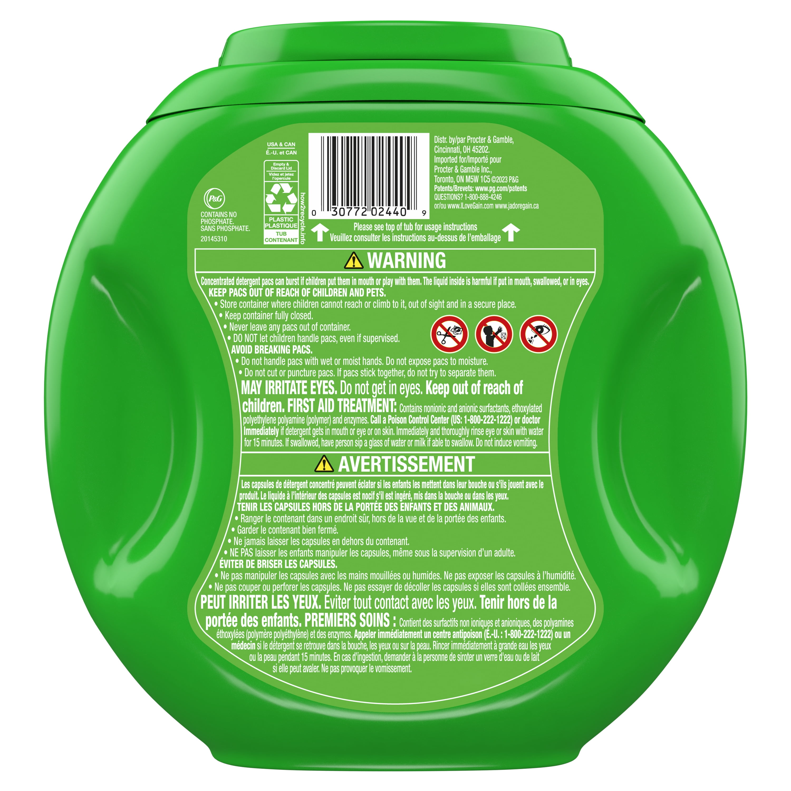 Gain Flings Laundry Detergent Pacs with Odor Defense, Super Fresh Blast Scent (60 Count) ww89q