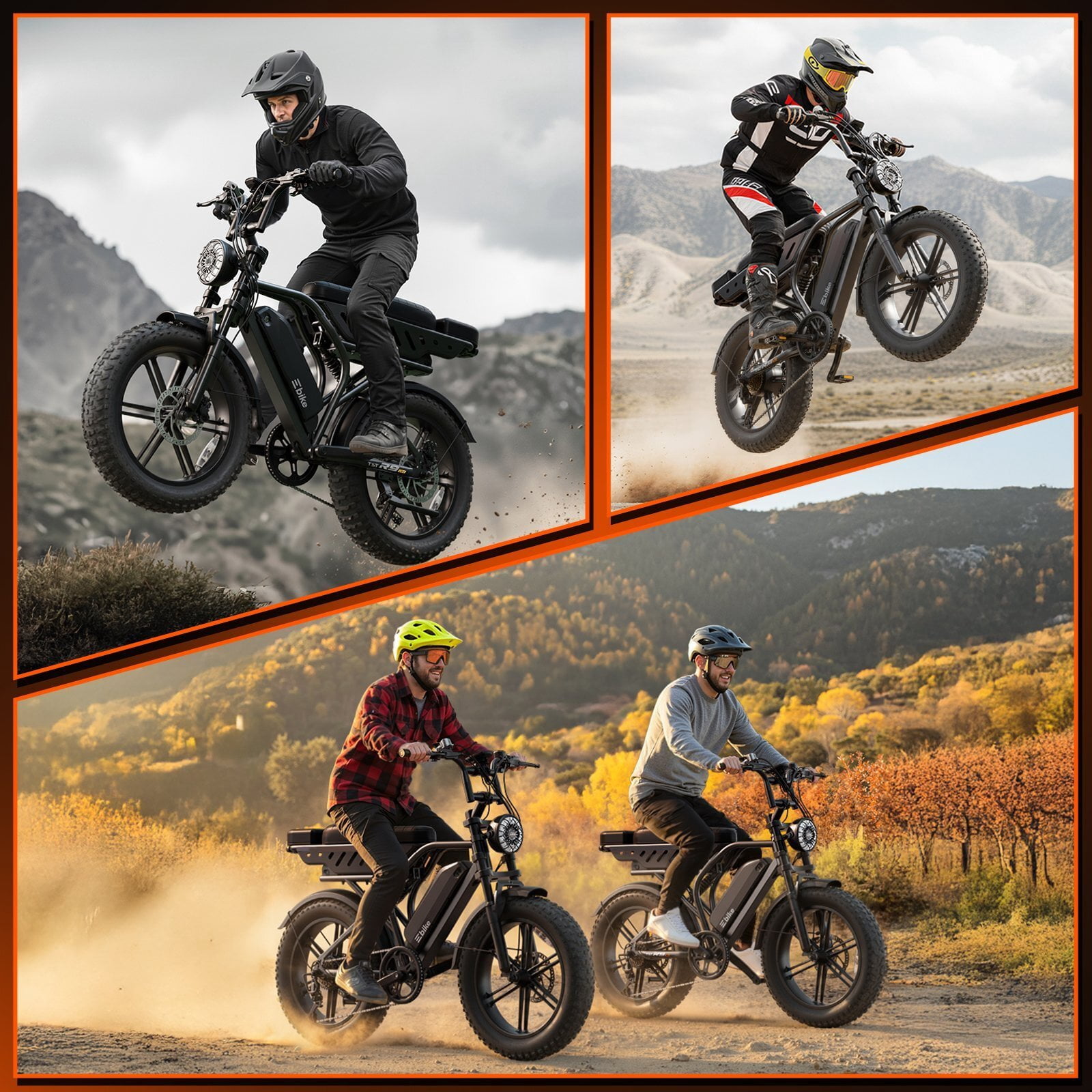 TST Electric Bike for Adults, 750W Motor Fat Tire E-Mountain Bike, Dual Suspension, App Control (Black, 20 in) 3g7t0