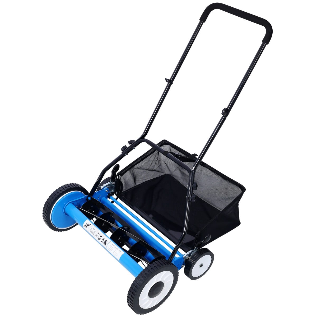 TopComfy 5-Blade Push Reel Lawn Mower with Grass Catcher and Adjustable Cutting Height (1.3 in to 2.5 in) vf659