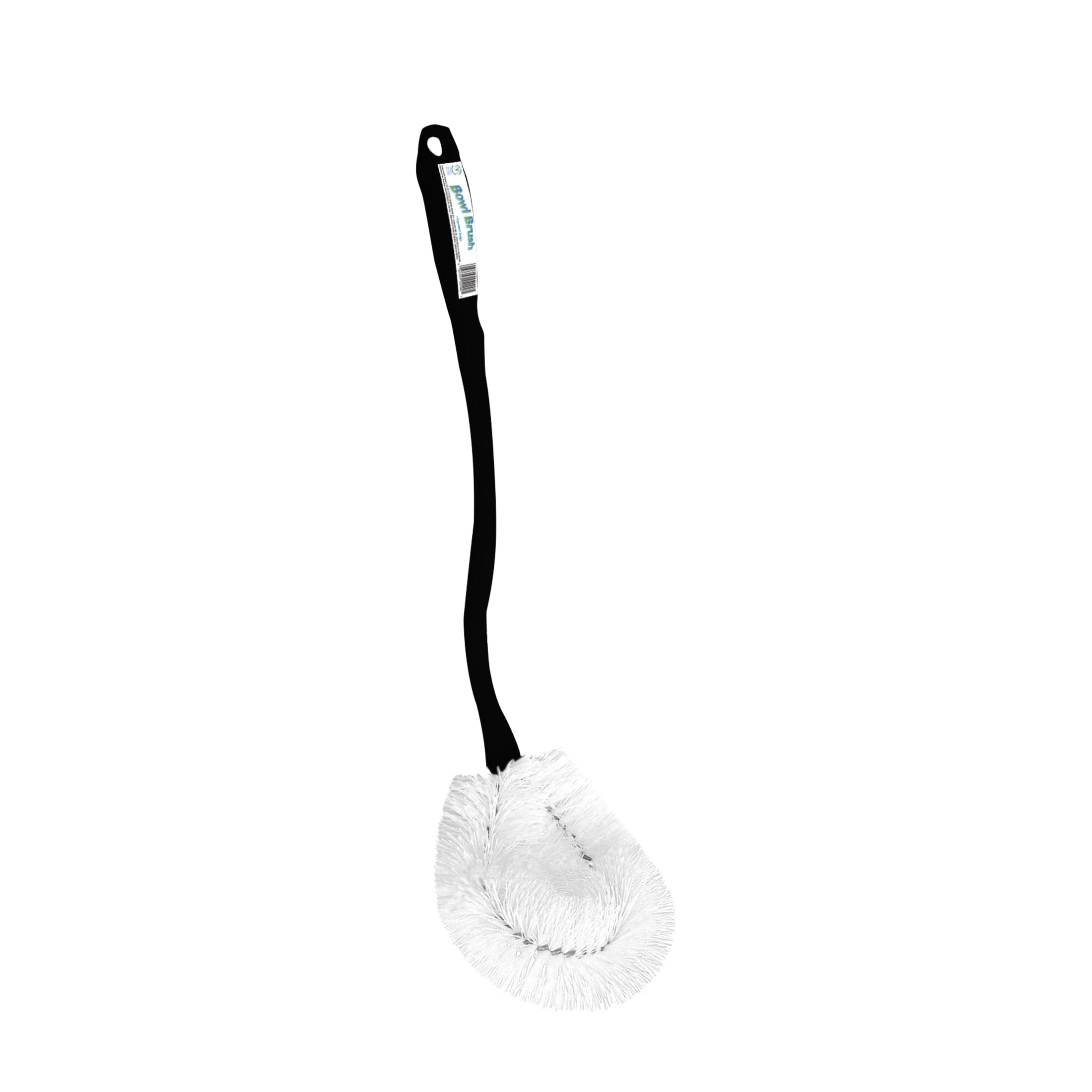 Mainstays Toilet Bowl Brush with Ergonomic Handle and Antimicrobial Bristles (Black, 17 in) xdh1q