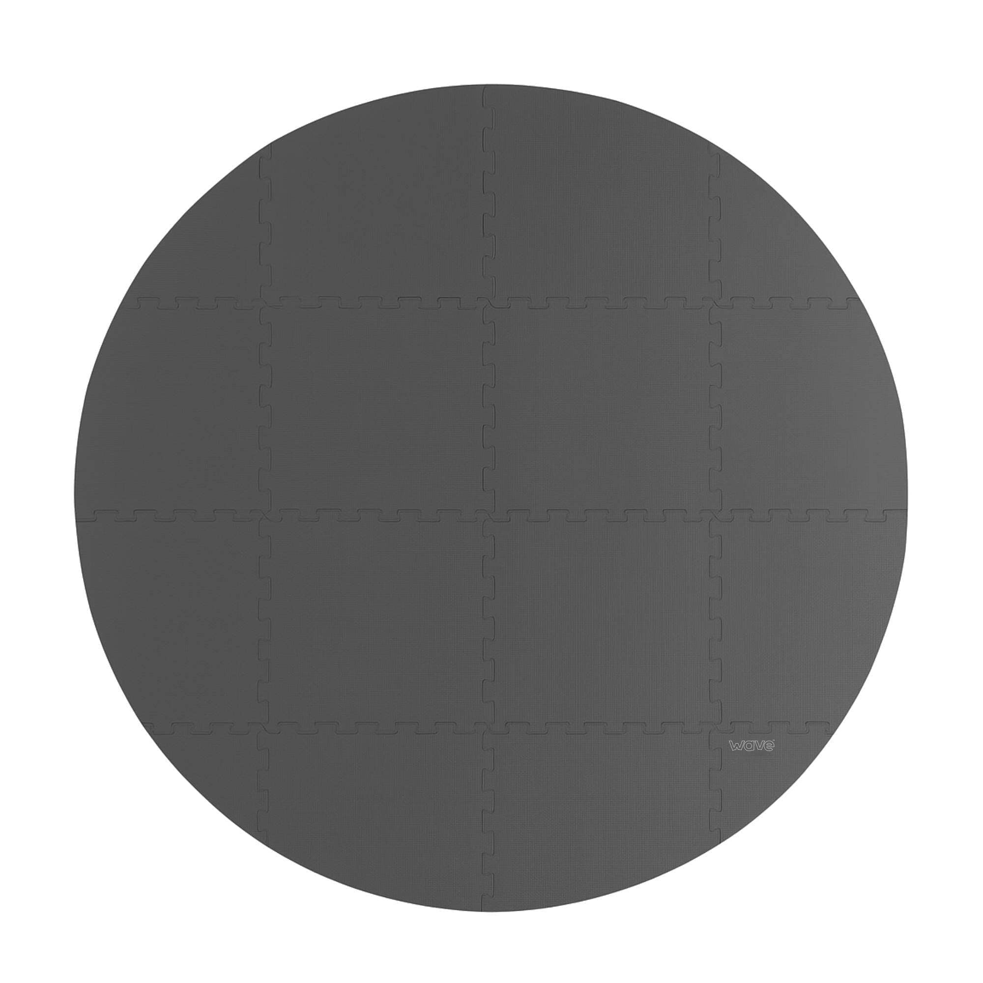 WAVE Interlocking Foam Floor Mats for Hot Tub Insulation (Grey, 16 Pieces, 78.7 in x 78.7 in x 0.4 in) lm8o1