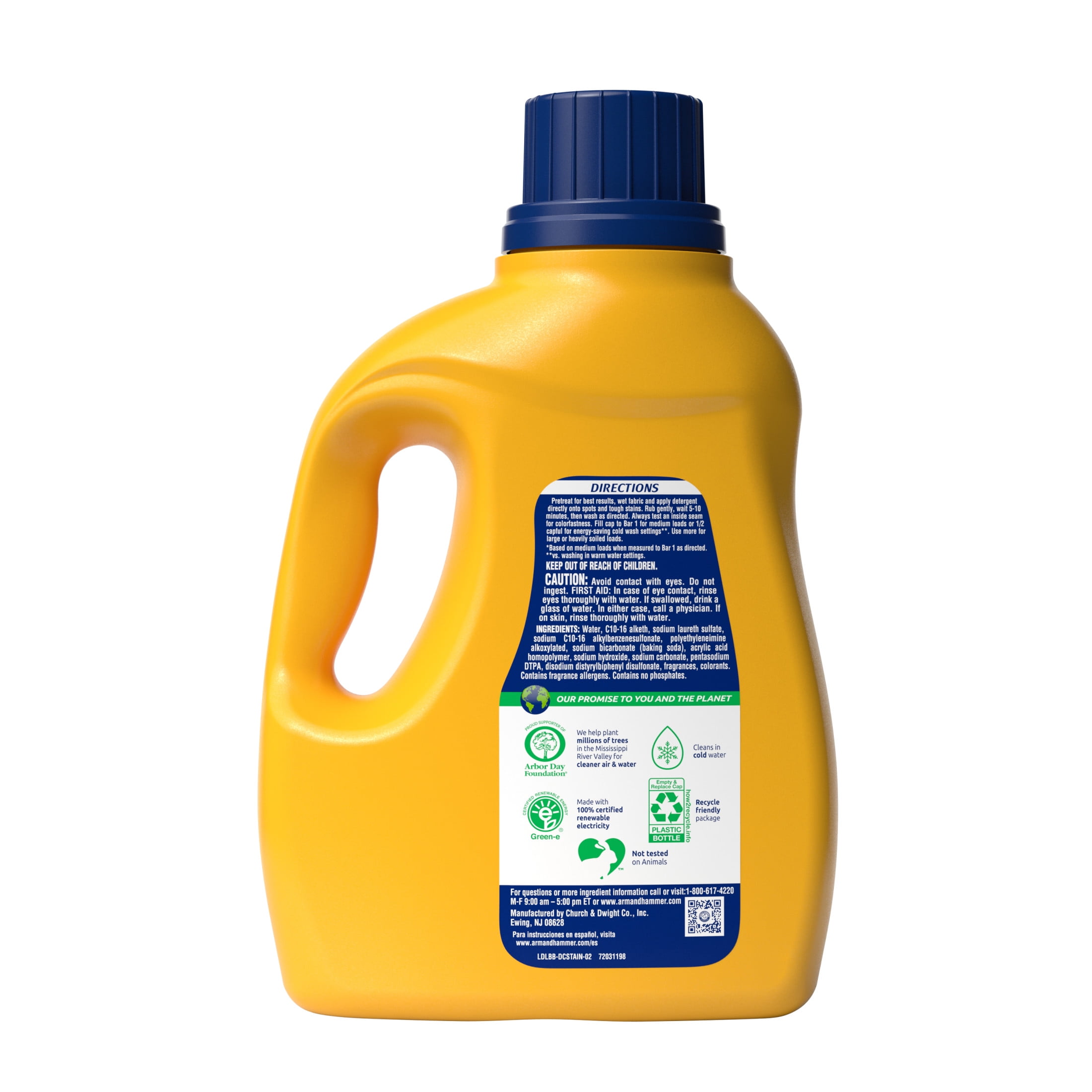 ARM & HAMMER Deep Clean OxiClean Max Force Liquid Laundry Detergent (Sparkling Clean, 75 fl oz) ls0ca