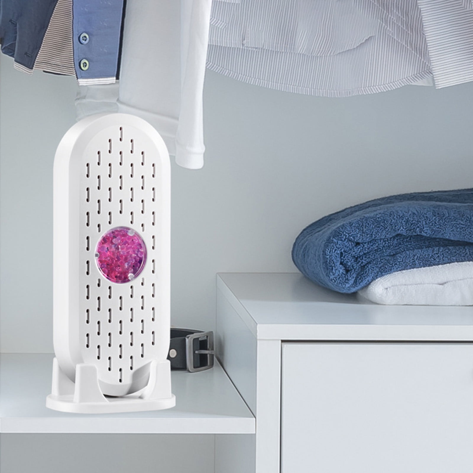 YUNAFFT Mini Dehumidifier Portable Rechargeable Moisture Absorber for Closets and Cabinets (White, 6.3 in) 17gh4
