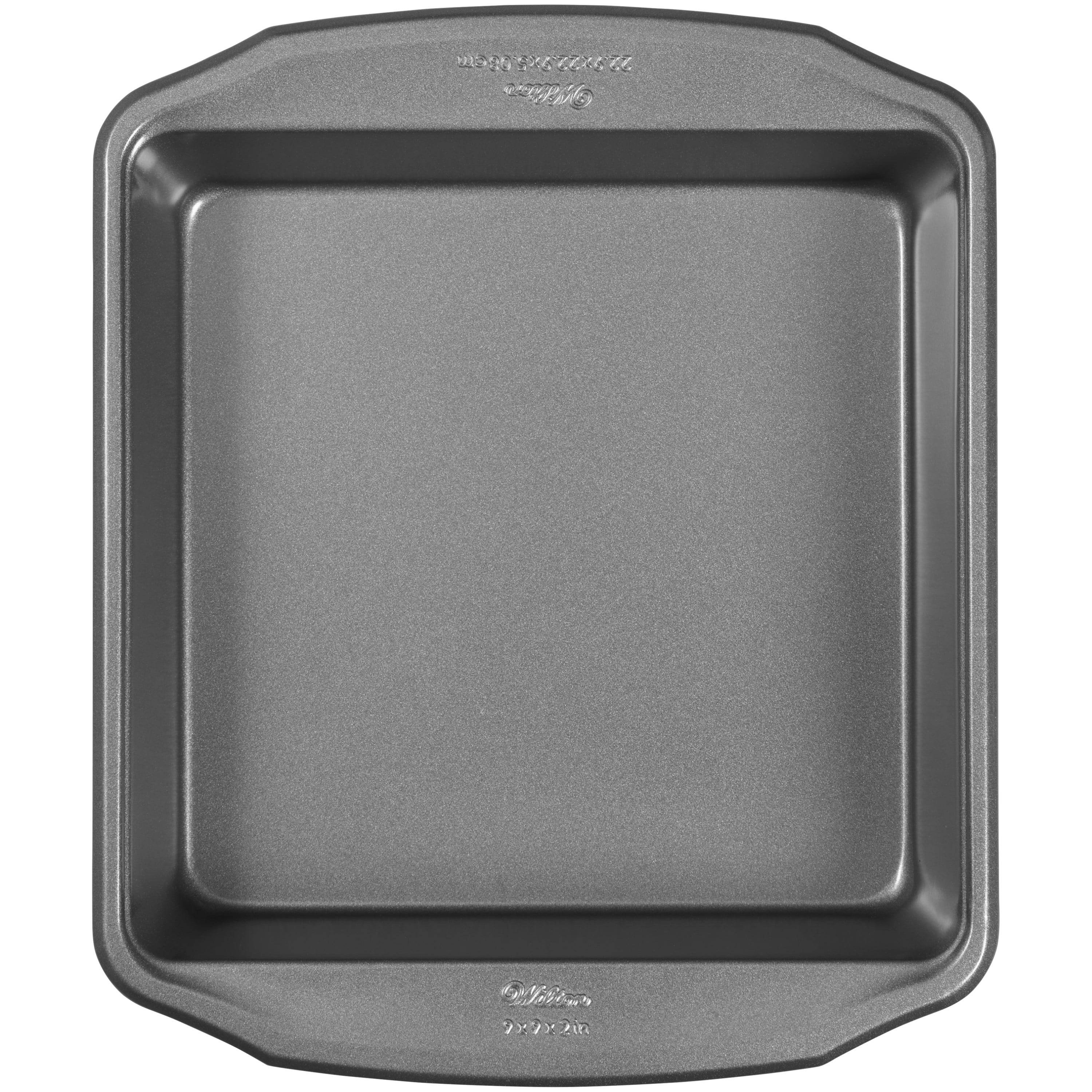 Wilton Premium Non-Stick Steel Square Baking Pan for Brownies and Cornbread (Grey, 9 in x 9 in) 1oa9m