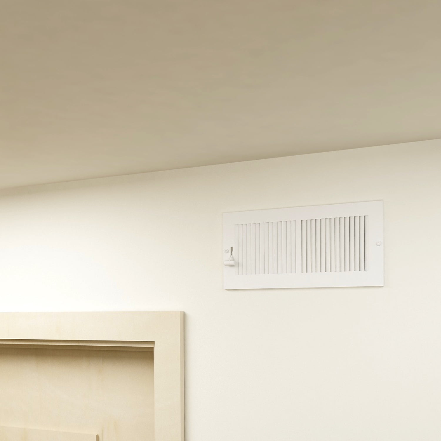 Imperial Sidewall Register Vent Cover, Adjustable 2-Way Airflow, Durable Steel Construction (White, 12 in x 6 in) 8jius