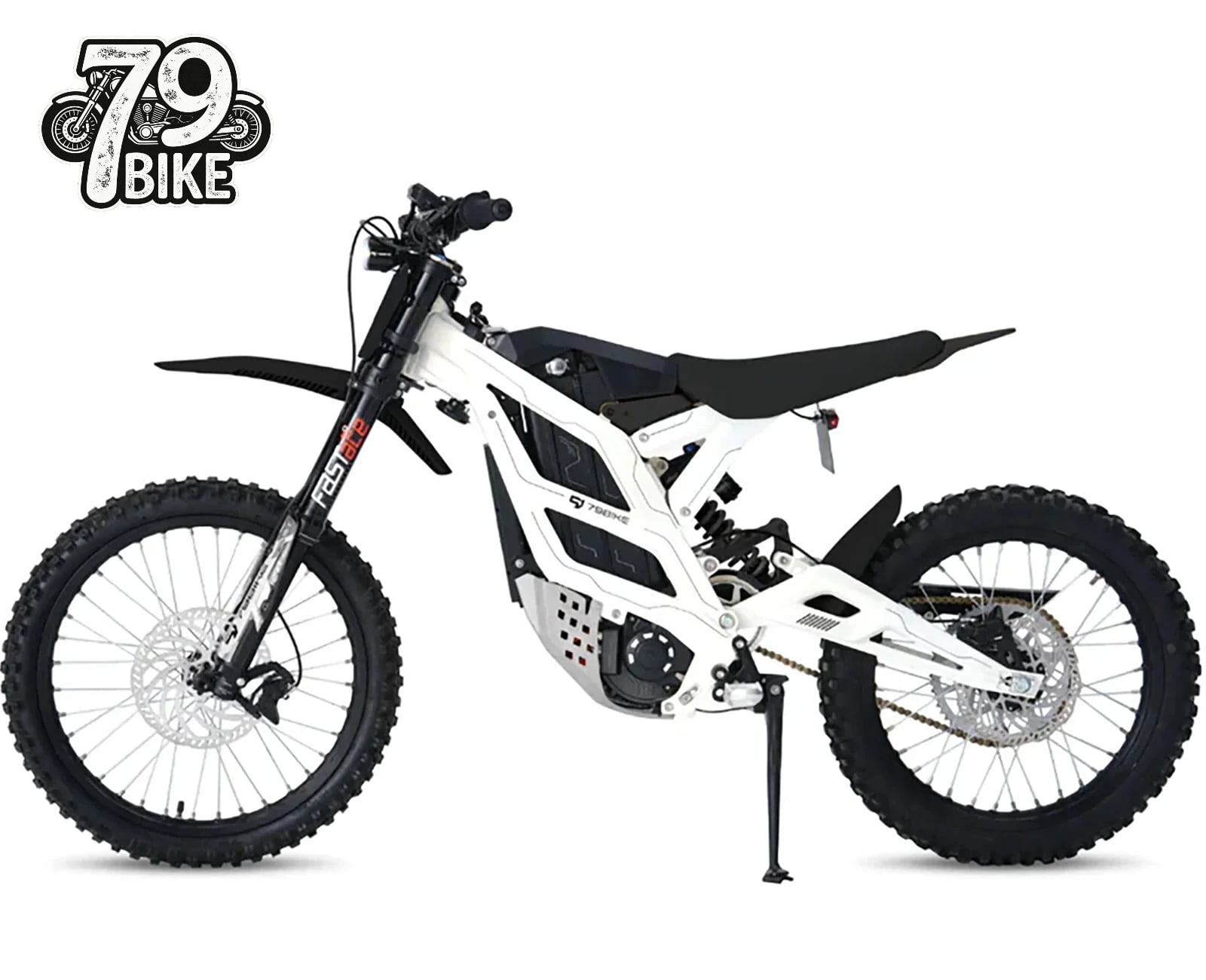 79Bike Falcon GT 16000W Electric Dirt Bike for Adults (White, 72V 40Ah) iyc21