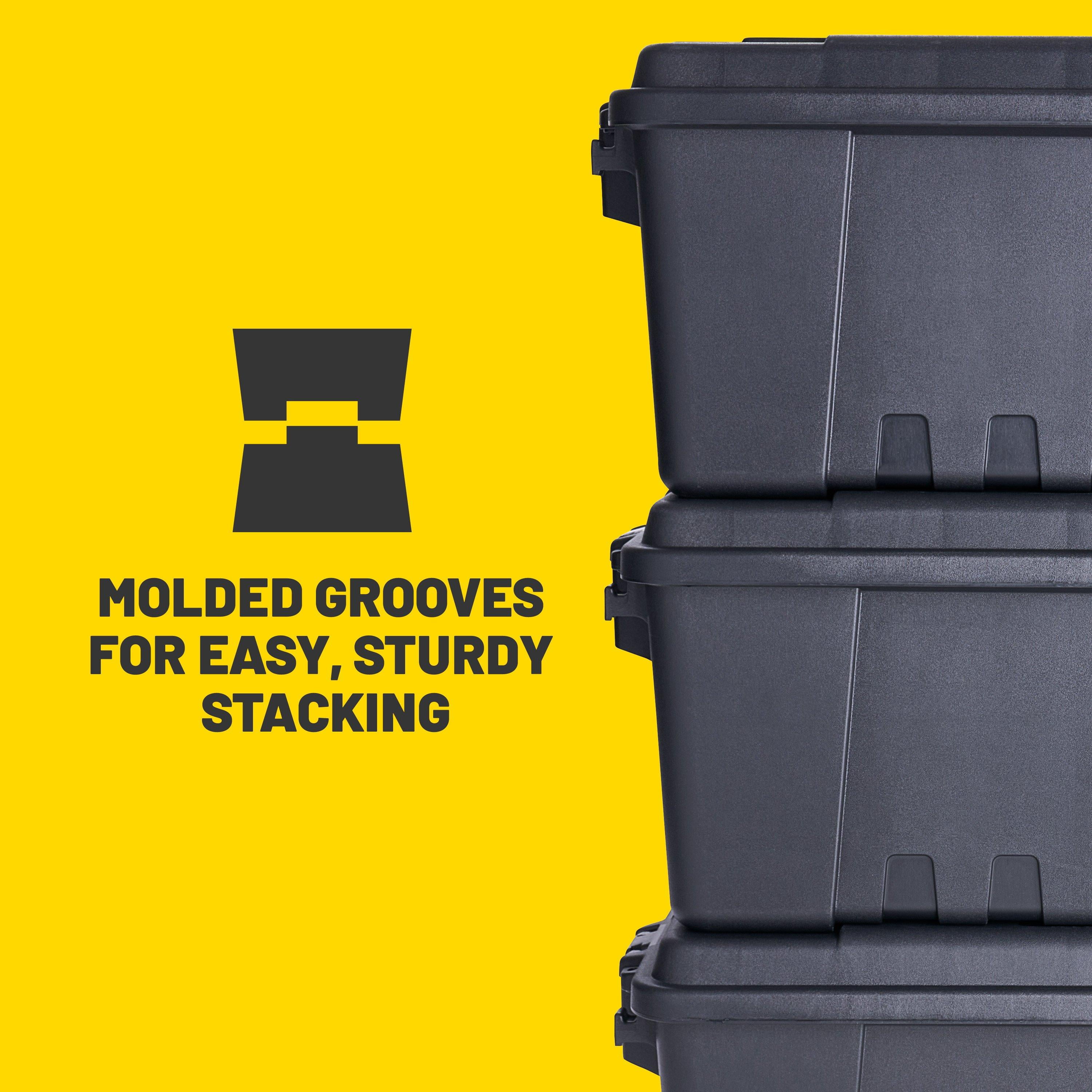Plano Sportsman's Trunk Heavy-Duty Storage Box (Charcoal, 2 Pack, 3.6 cu ft) qleyv