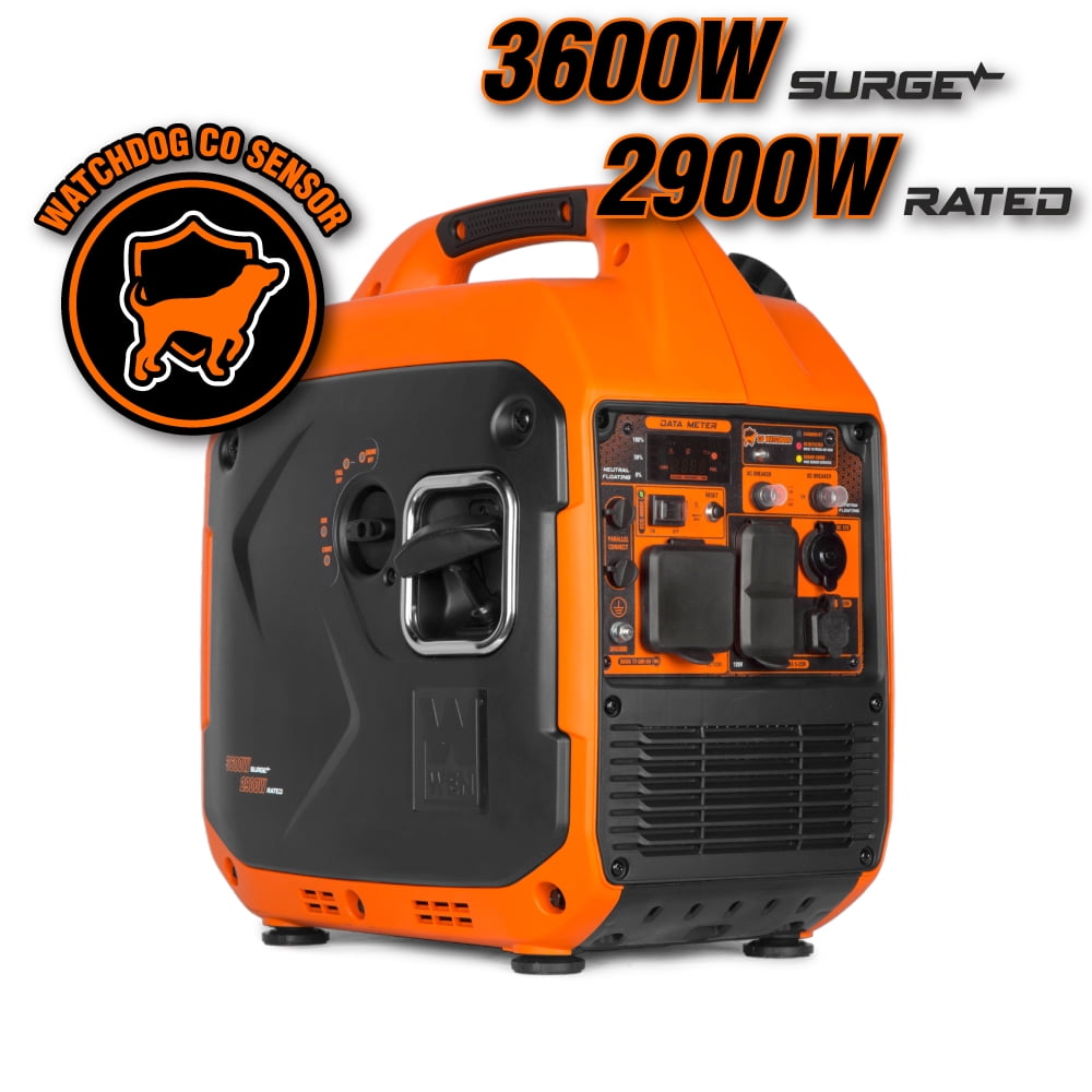 WEN 3600-Watt Portable Inverter Generator RV-Ready with CO Watchdog and Fuel Shut Off (56360iX) 8h0rs