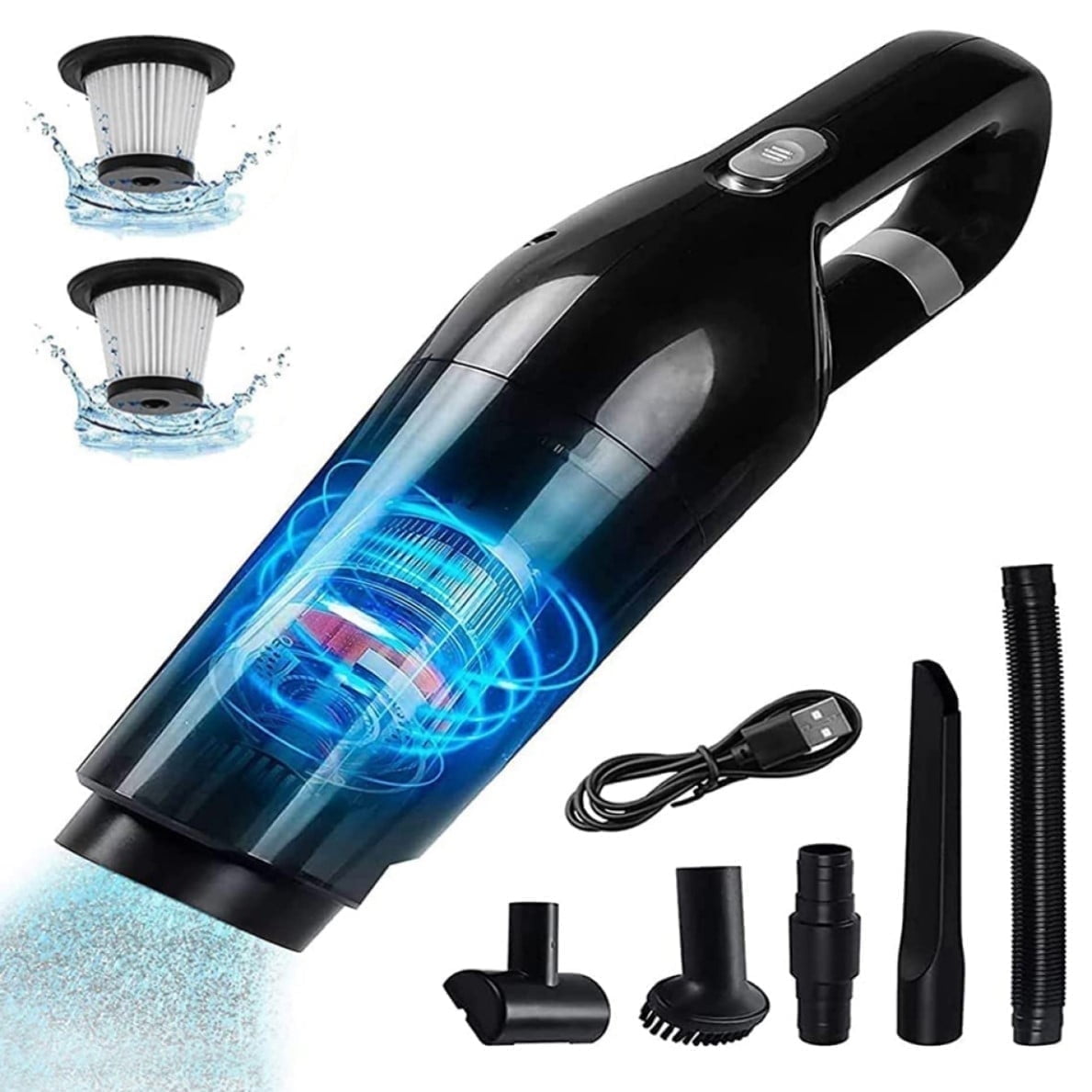 COWIN Portable Cordless Handheld Car Vacuum Cleaner (Black, 13.27 in) kjjbe