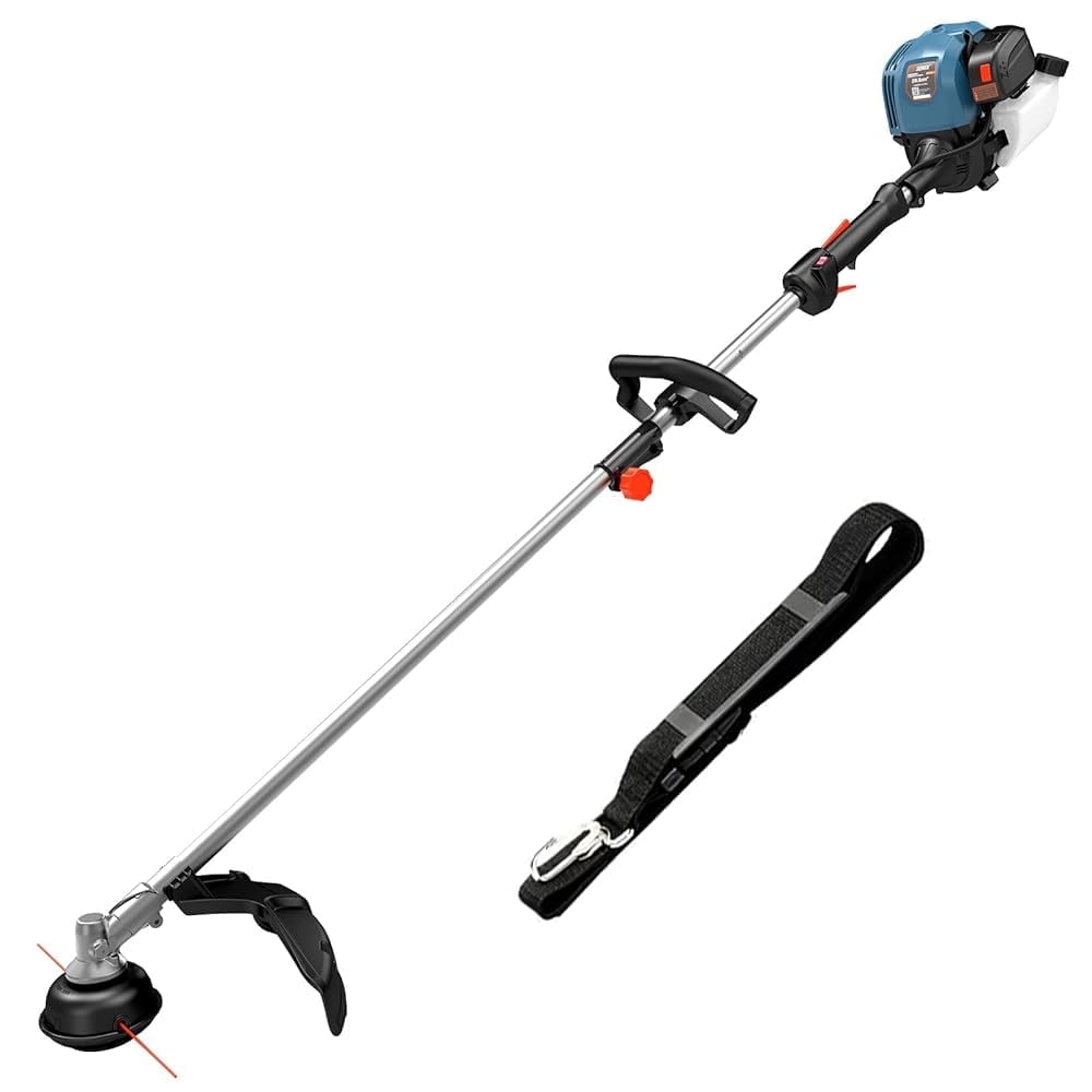 Senix 26.5cc 4-Cycle Gas String Trimmer, 17.7 in Cutting Width, Straight Shaft Weed Eater (12 lb) kshyu