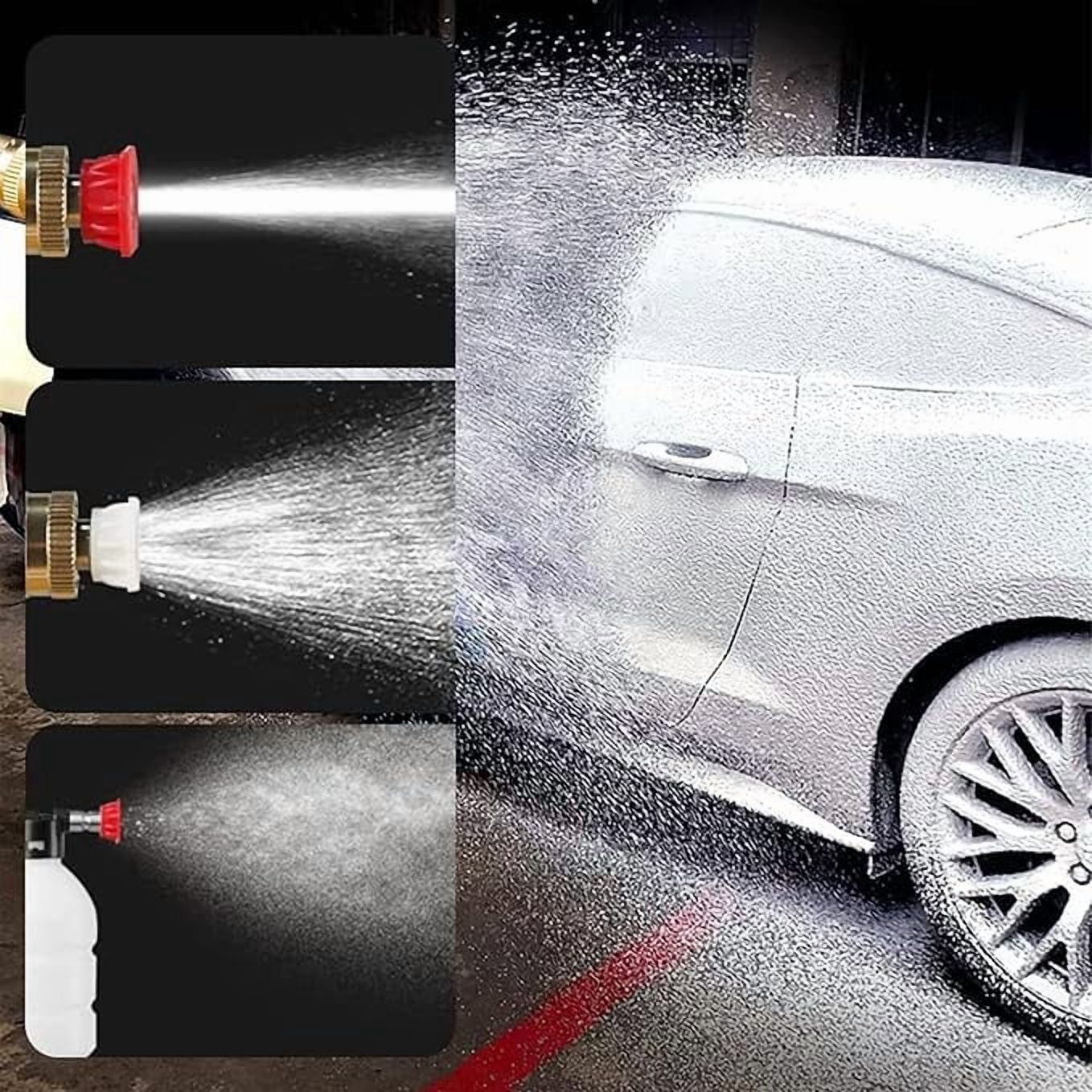 NAUDHENM Cordless Electric Pressure Washer, Portable Power Cleaner with Quick Connect Nozzles (350 PSI, 0.53 GPM) i5cap