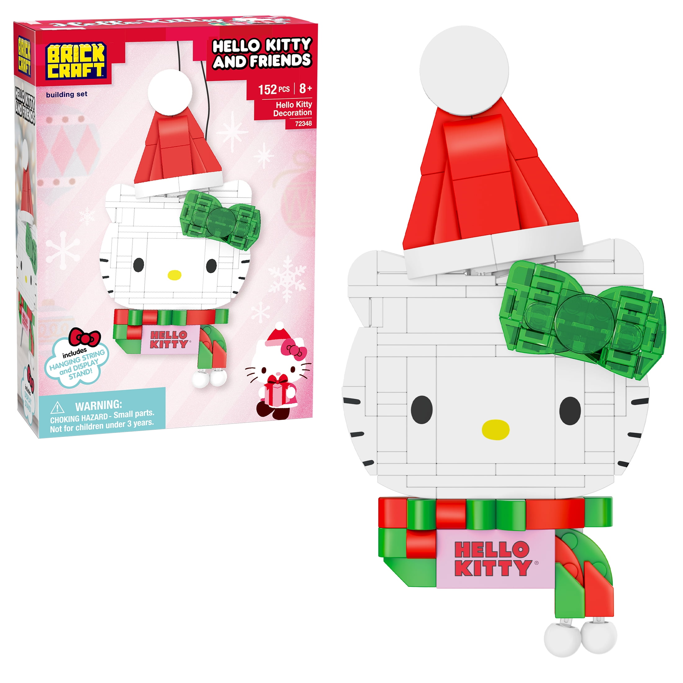 Brickcraft Hello Kitty Holiday Building Kit, Festive Sanrio Character Display Set (152 Piece Set) 0088p