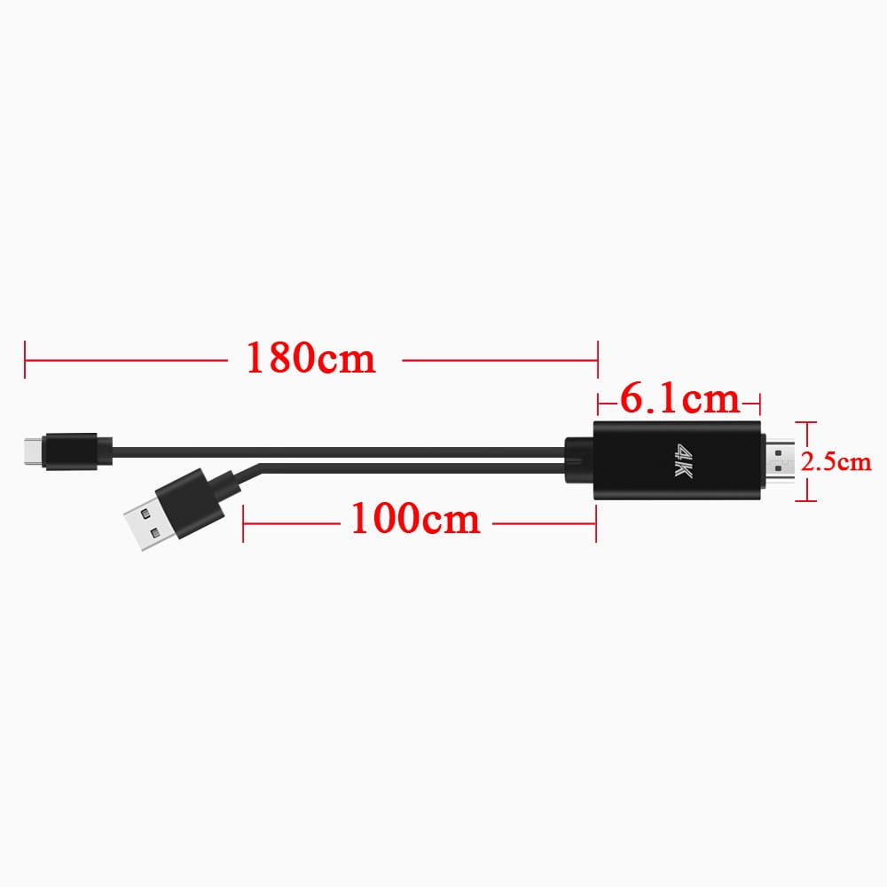 UZID USB-C to 4K HDMI Adapter for iPad 10.9 in and 11 in (2022-2025) Video Display Converter with Charging Port d96j6