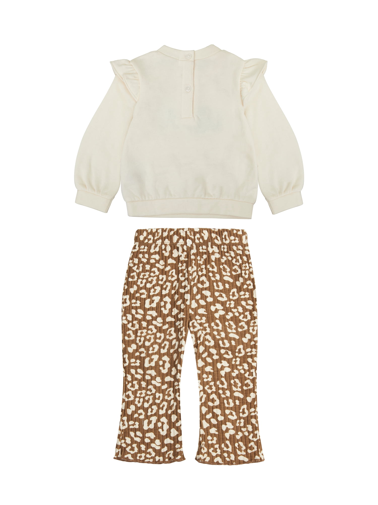 Wonderluxe Baby Girls' Long Sleeve Sweatshirt and Pant 3-Piece Set (White, 0-24M) ygzy9