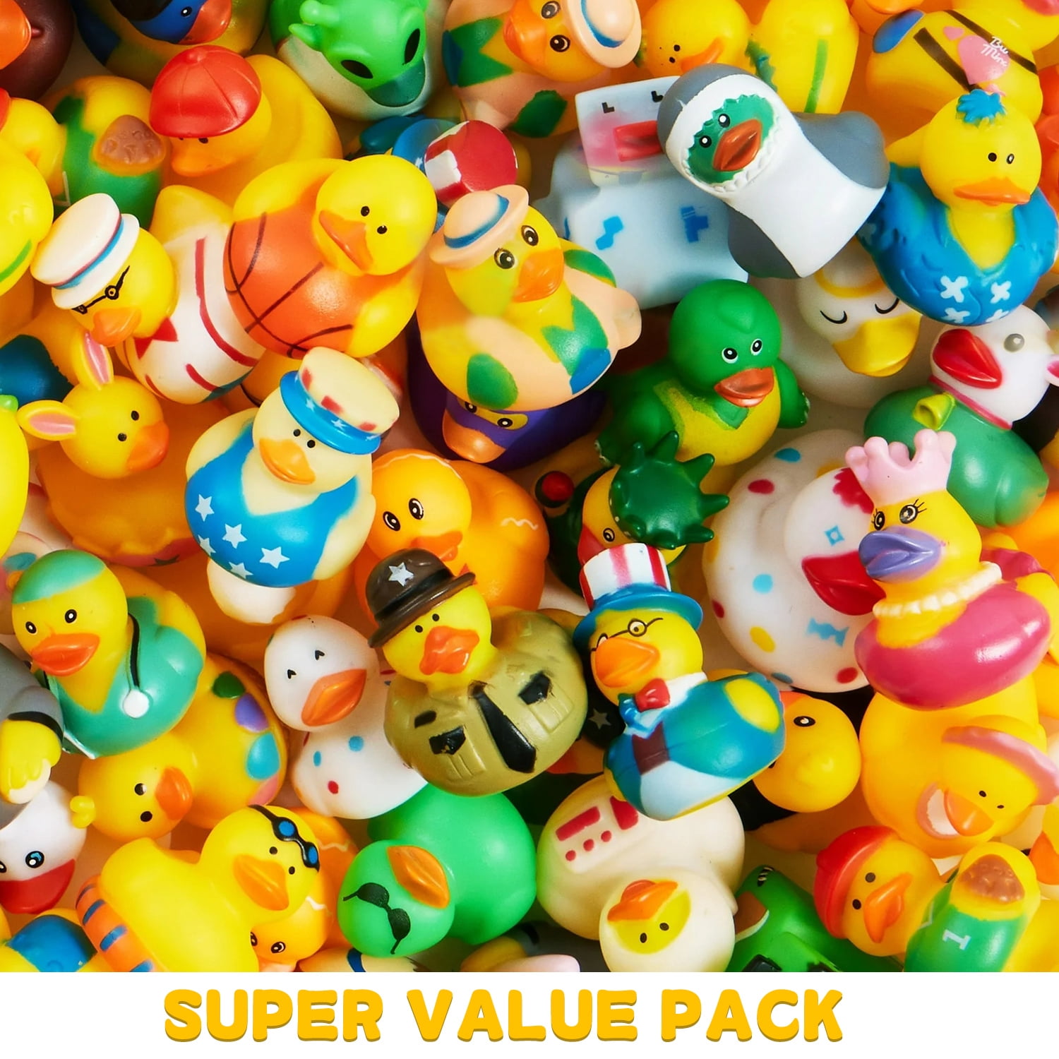Rirool Assorted Rubber Ducks for Kids Bath Toys, Floating Mini Duckies for Party Favors (Multicolor, 20 Pack) w8gg3