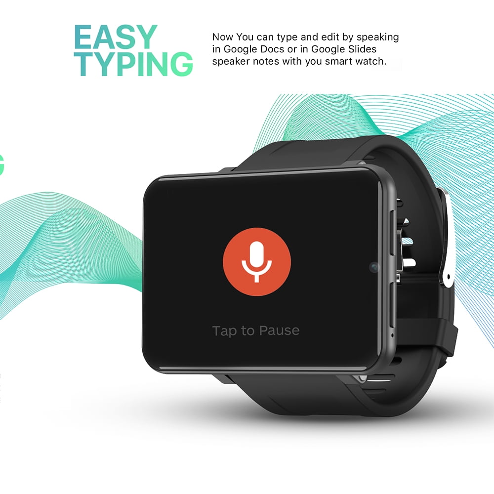 LEMFO 4G Smartwatch with 2.86-inch Touchscreen, GPS, WiFi, Bluetooth, 5MP Camera, Heart Rate Monitor (Black, 16GB ROM) 0b063