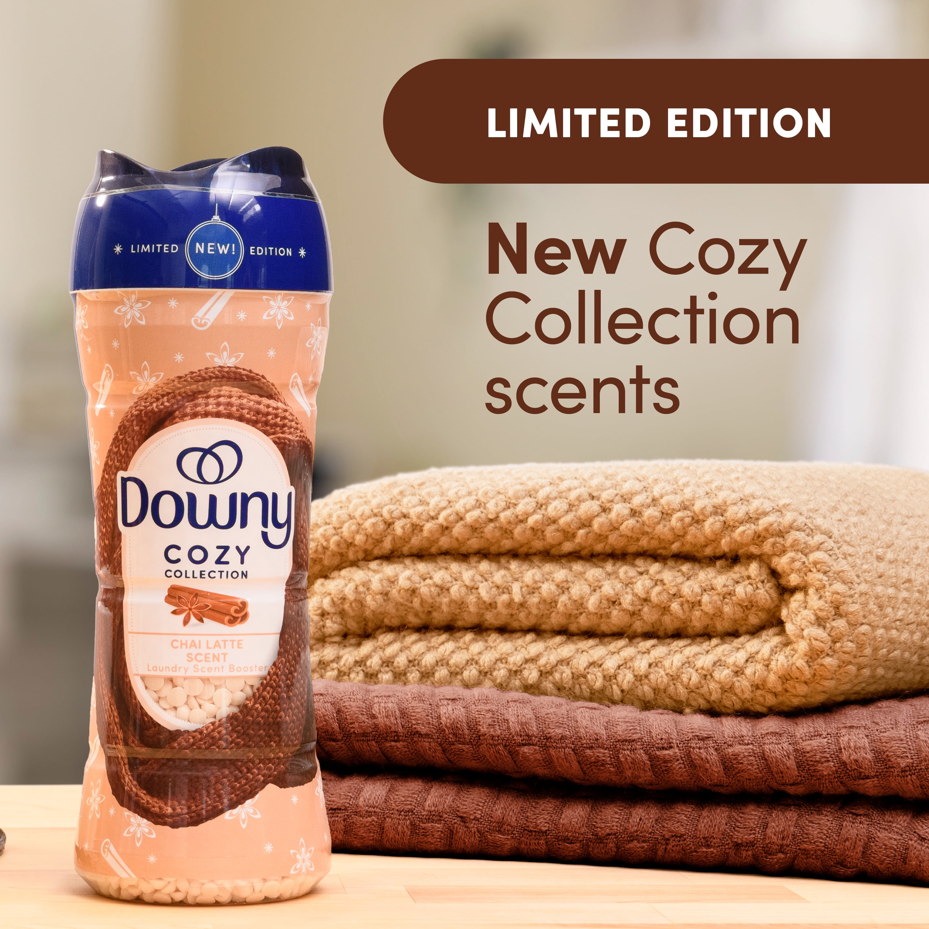 Downy Cozy Collection In-Wash Laundry Scent Booster Beads, Chai Latte Scent (7.8 oz) wolha