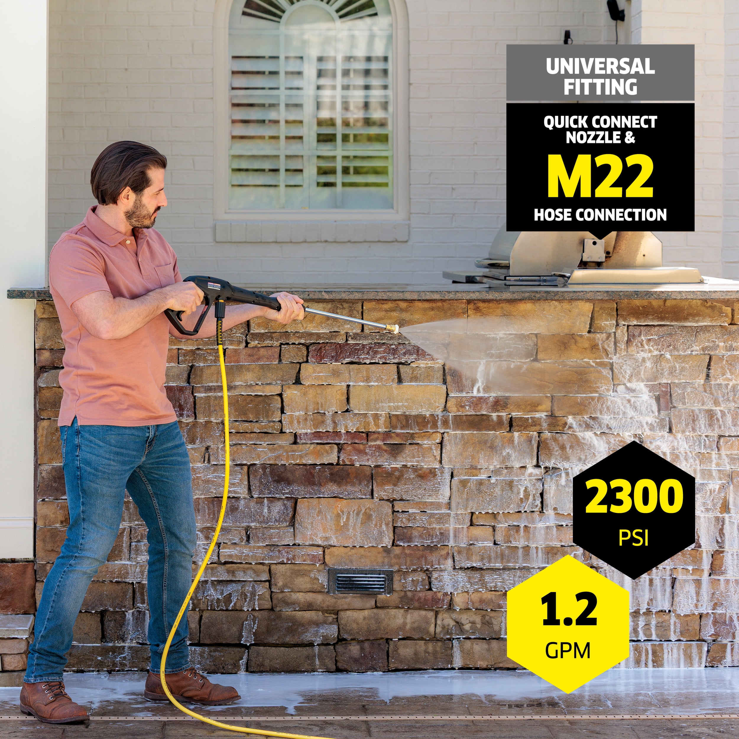 Karcher K2300PS Electric Pressure Washer with Hose Reel and 4 Spray Nozzles (2300 PSI, 1.2 GPM) u9vuo