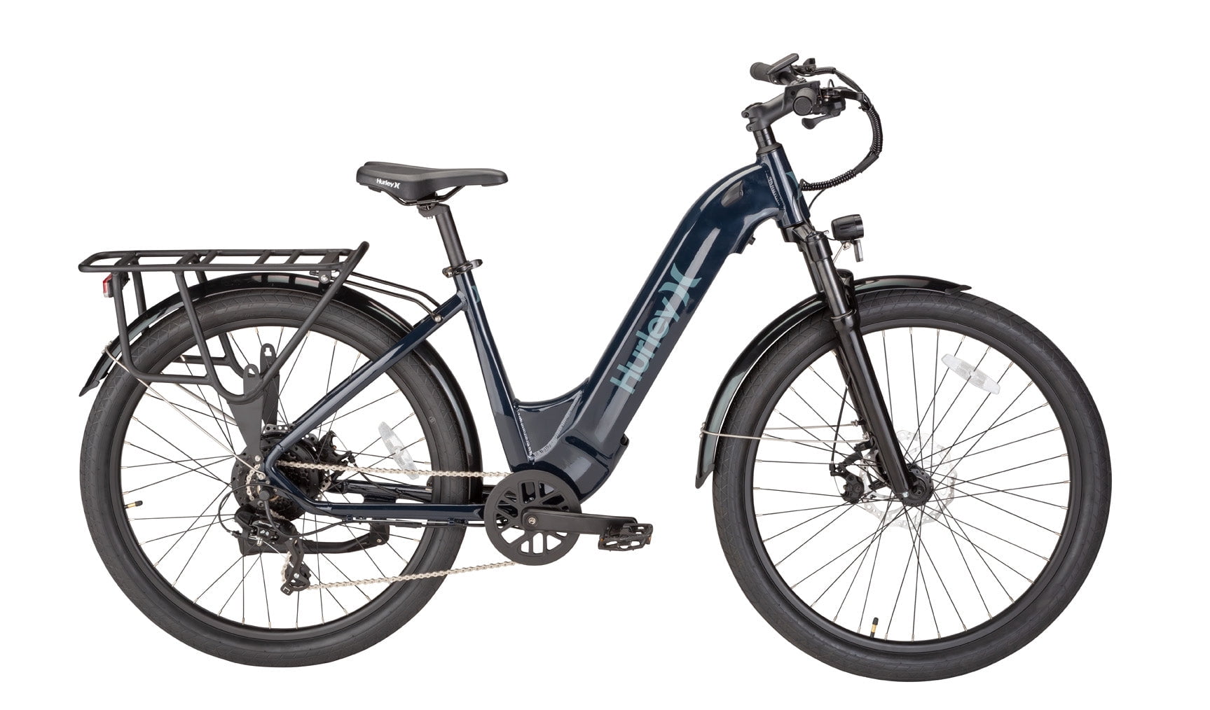 Hurley Bikes Swell 4U Electric Cruiser Bike (White, 20 mph) lygyn