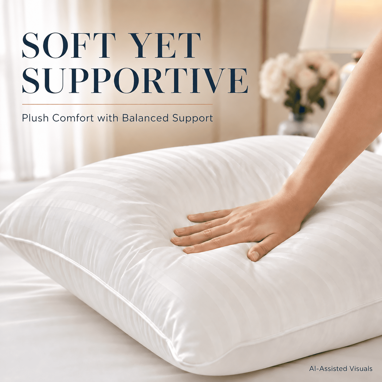 SORMAG Queen Bed Pillows, Hypoallergenic Down Alternative Sleeping Pillows for Side and Back Sleepers (White, 2 Pack, 20 in x 30 in) tl6yq