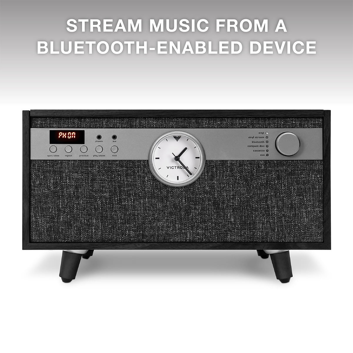 Victrola Century Signature+ 6-in-1 Music Center (Black) ssn33