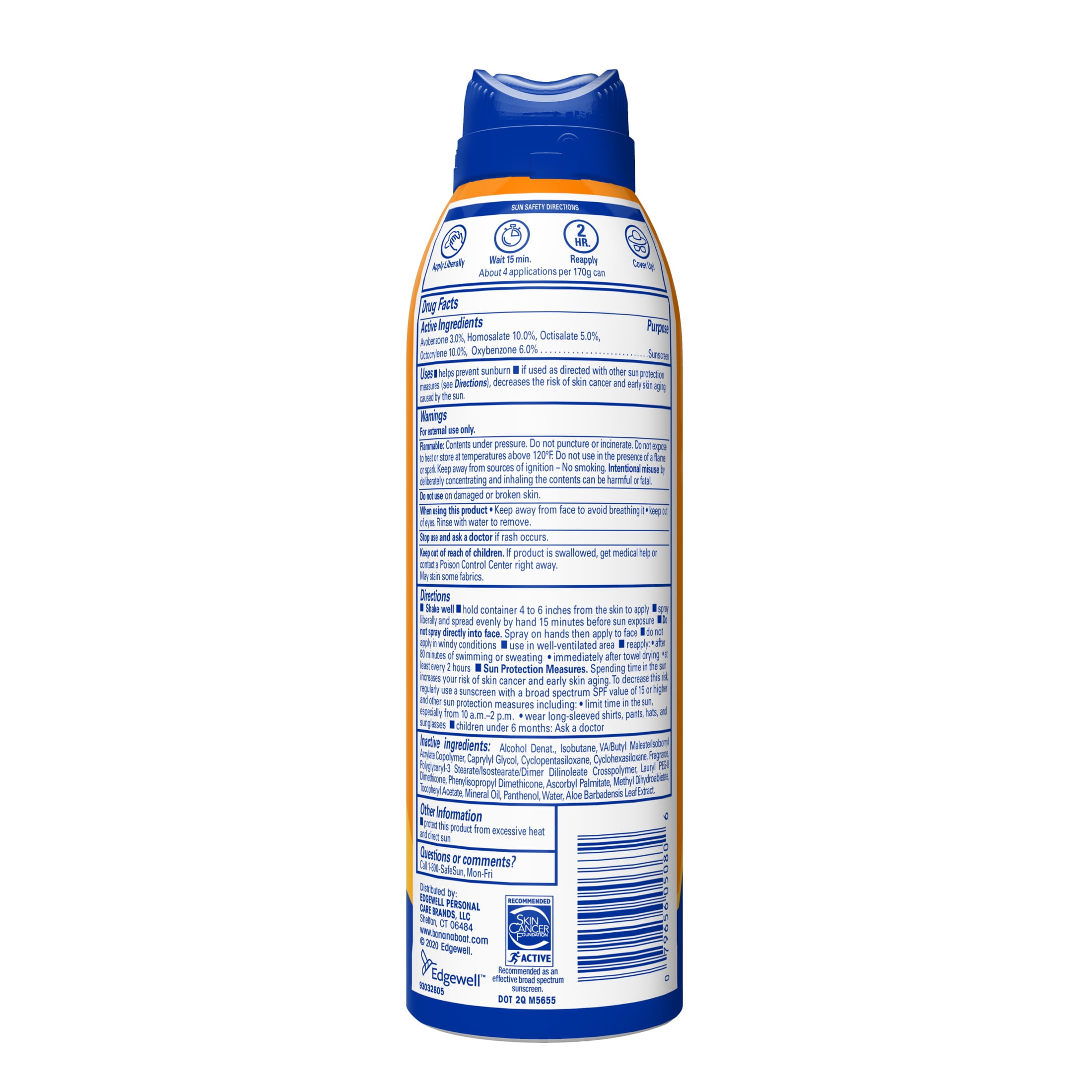 Banana Boat Sport Ultra SPF 100 Sunscreen Spray, High-Performance Broad Spectrum Sunblock (Clear, 6 oz) 9incd