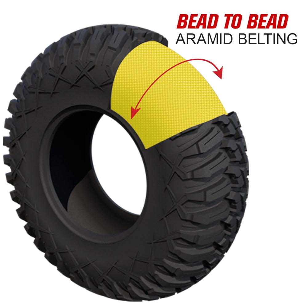 Tusk Terrabite Aramid 10-Ply Radial ATV UTV Tire Set (Black, 32x10-14) vbb6a