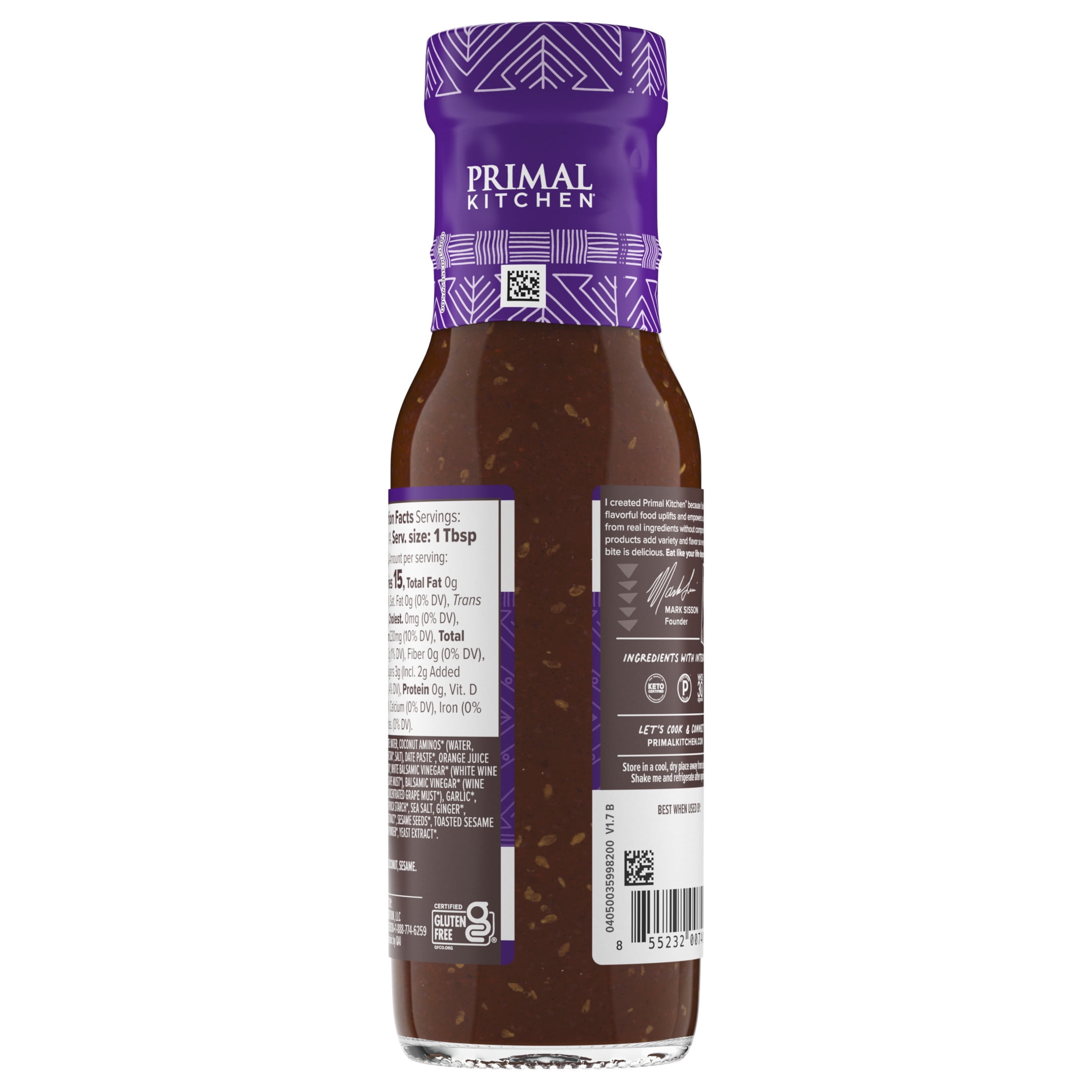 Primal Kitchen Organic Teriyaki Sauce and Marinade, Soy-Free, Keto and Paleo Friendly (8.5 oz) ss87r