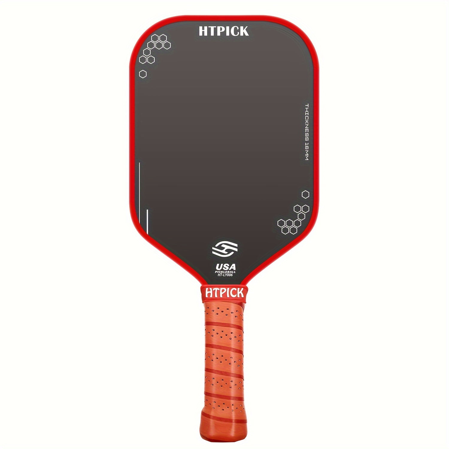INCTUO Pickleball Paddle T700 Carbon Fiber Professional Power and Control (Black, 16mm) 4auq2