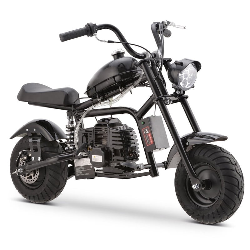 QEASET 49cc 2-Stroke Gas Powered Mini Dirt Bike, Off-Road Trail Bike with Headlight (Black, 49.21 in x 26.18 in x 29.53 in) x6w9p
