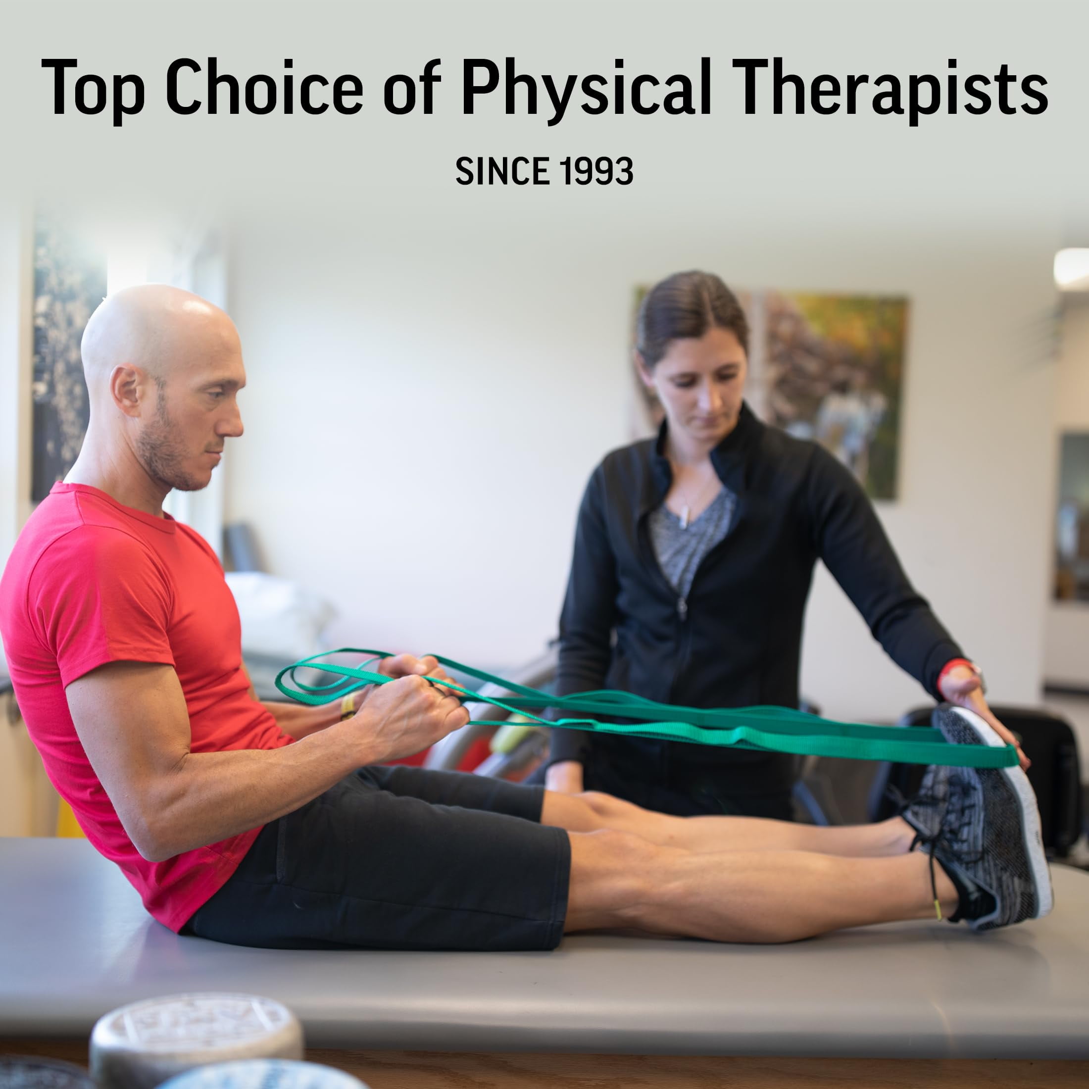 OPTP Original Stretch Out Strap for Physical Therapy and Yoga (Green, 6 ft) 6ykx7