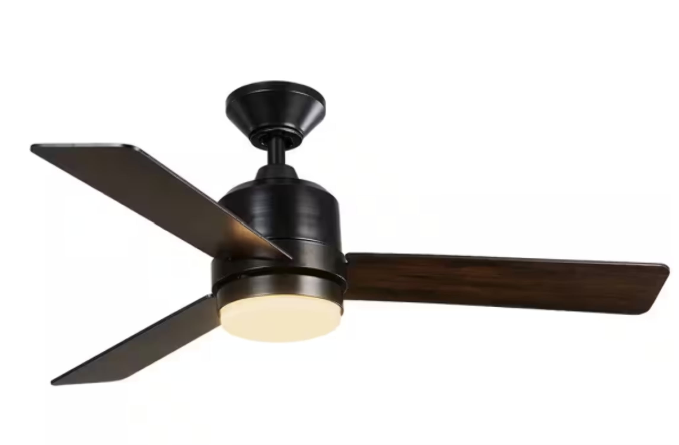 Hampton Bay Castlegate 44 in. Indoor LED Ceiling Fan with Light Kit and Remote (Black, 44 in.) yattj
