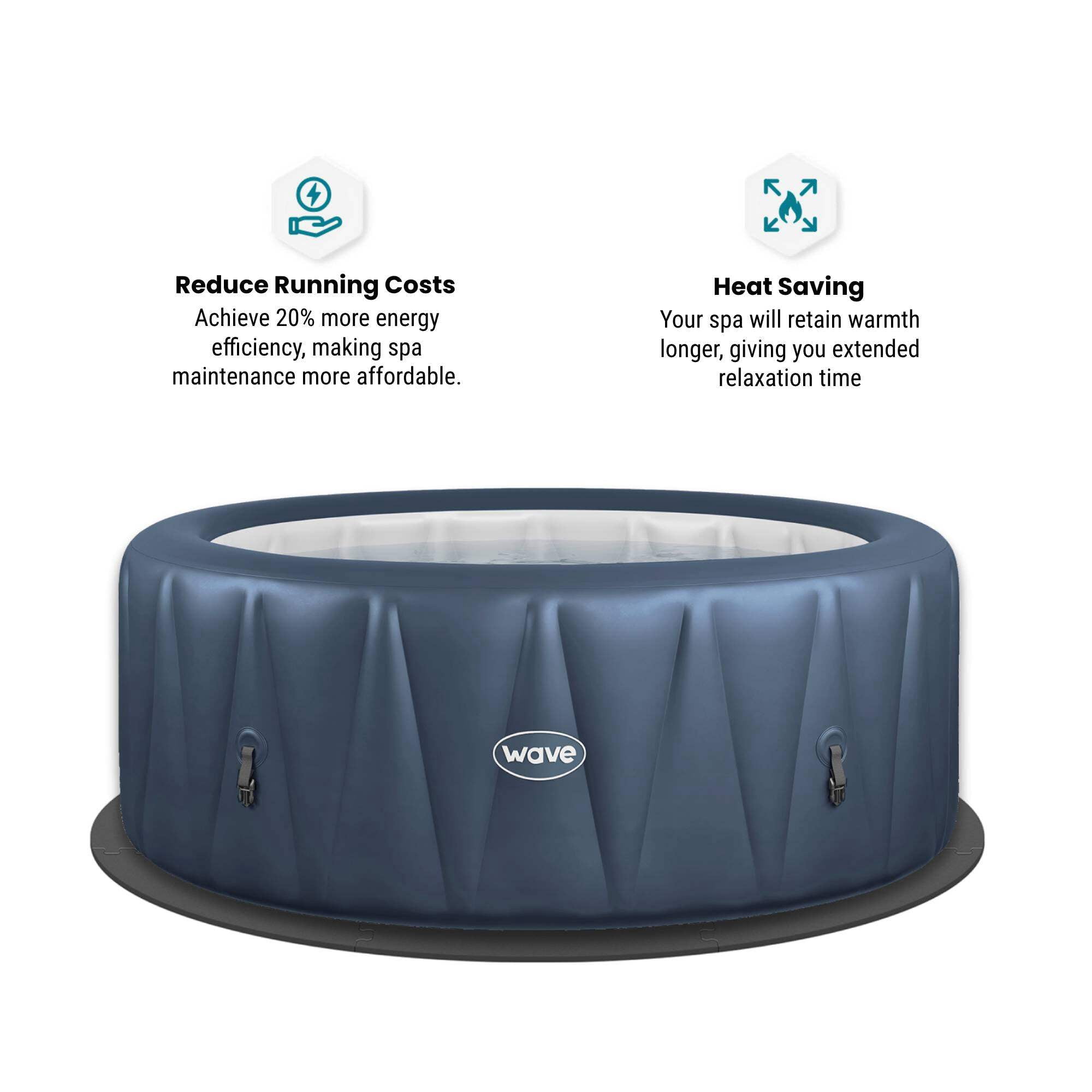 WAVE Small Round Insulating Foam Mat Floor Protector (9 Pieces) llf6c