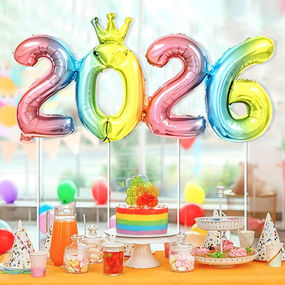Generic 2026 Number Balloon Set for New Years Eve and Graduation Party Decorations (Gold, 40 in) ic35e