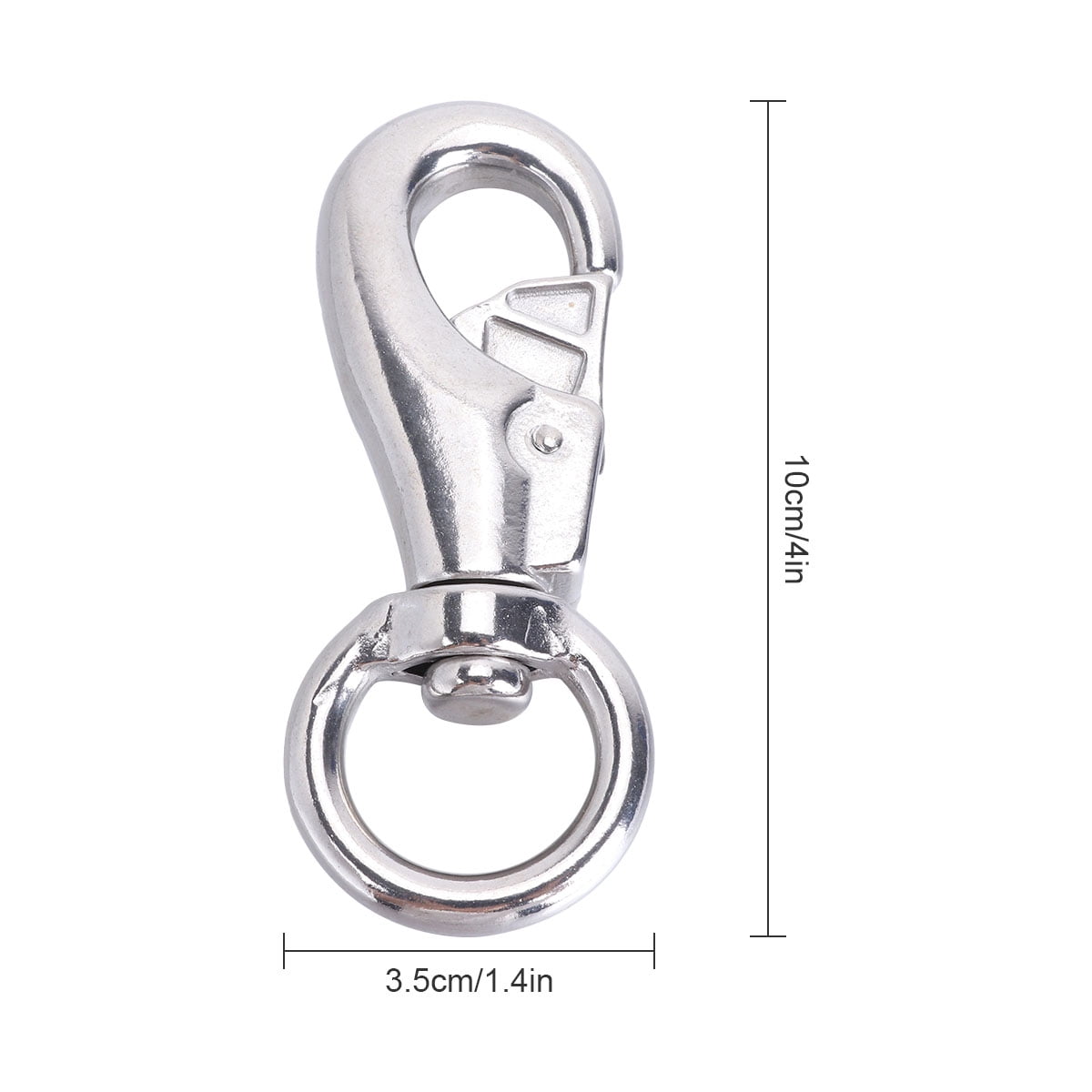 HOMOYOYO 360 Degree Swivel Hammock Hook Heavy Duty Metal Hanger for Patio Swing (Silver, 1 Pack) e16gq