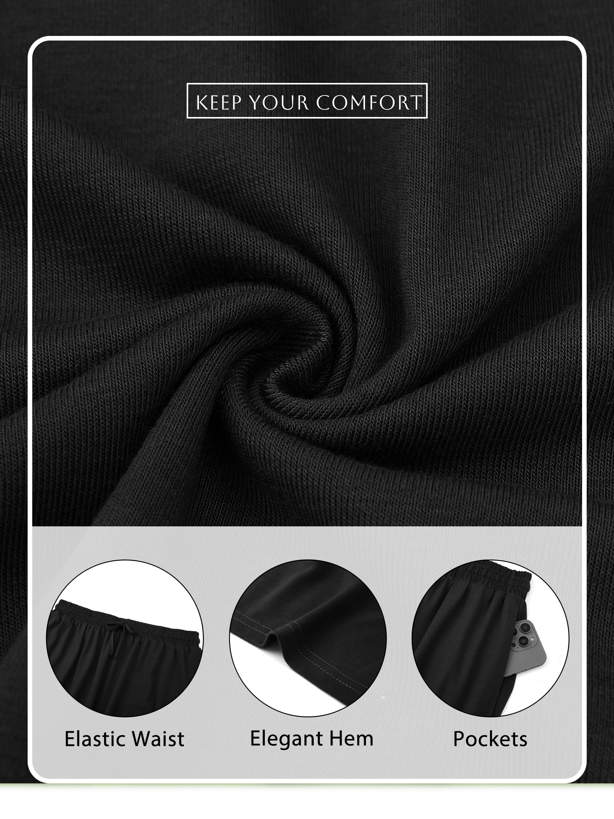 Fantaslook Womens Midi Skirt High Waisted Flowy A-Line Skirt with Pockets (Black, M) xuzn2