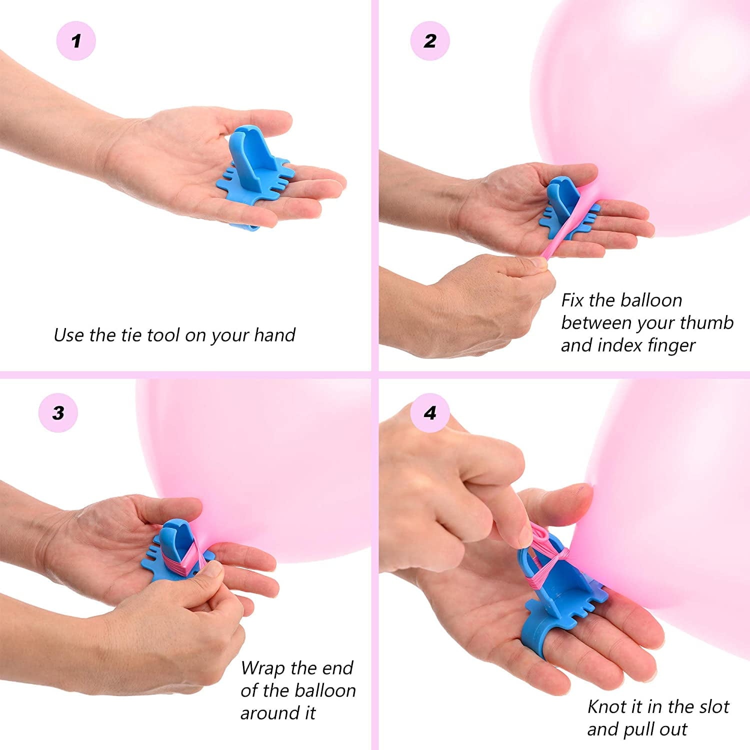 IRION Balloon Arch Garland Kit for Party Decorations (Pink, White, Purple, 115 Pieces) b8x90