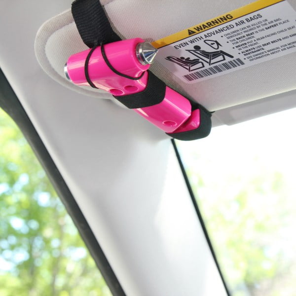 Super-Cute Emergency Escape Hammer and Seatbelt Cutter (Pink, 5.5 in) jc5ii