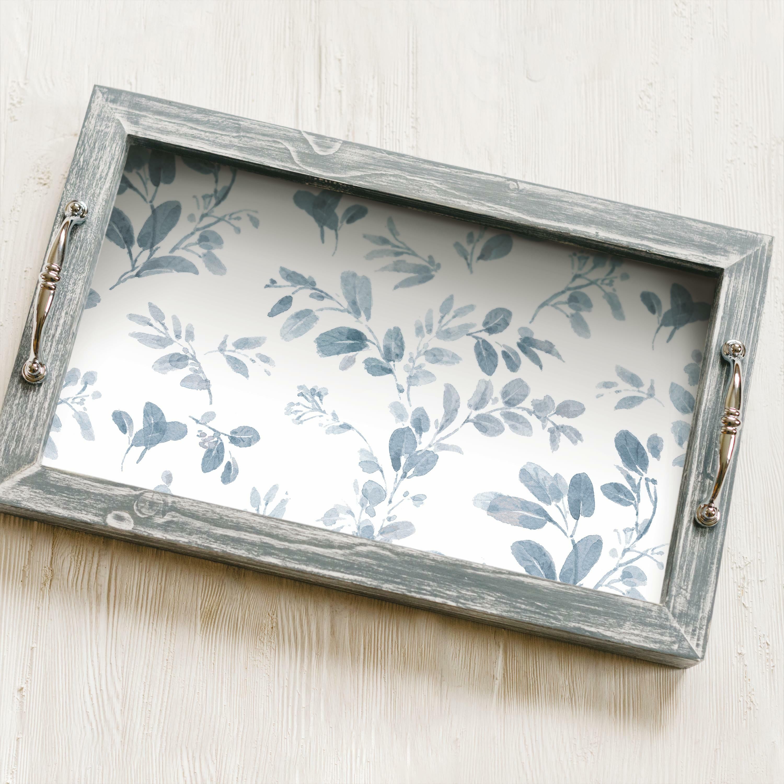 RoomMates Dancing Leaves Peel and Stick Wallpaper (Blue, 20.5 in x 18 ft) az45p