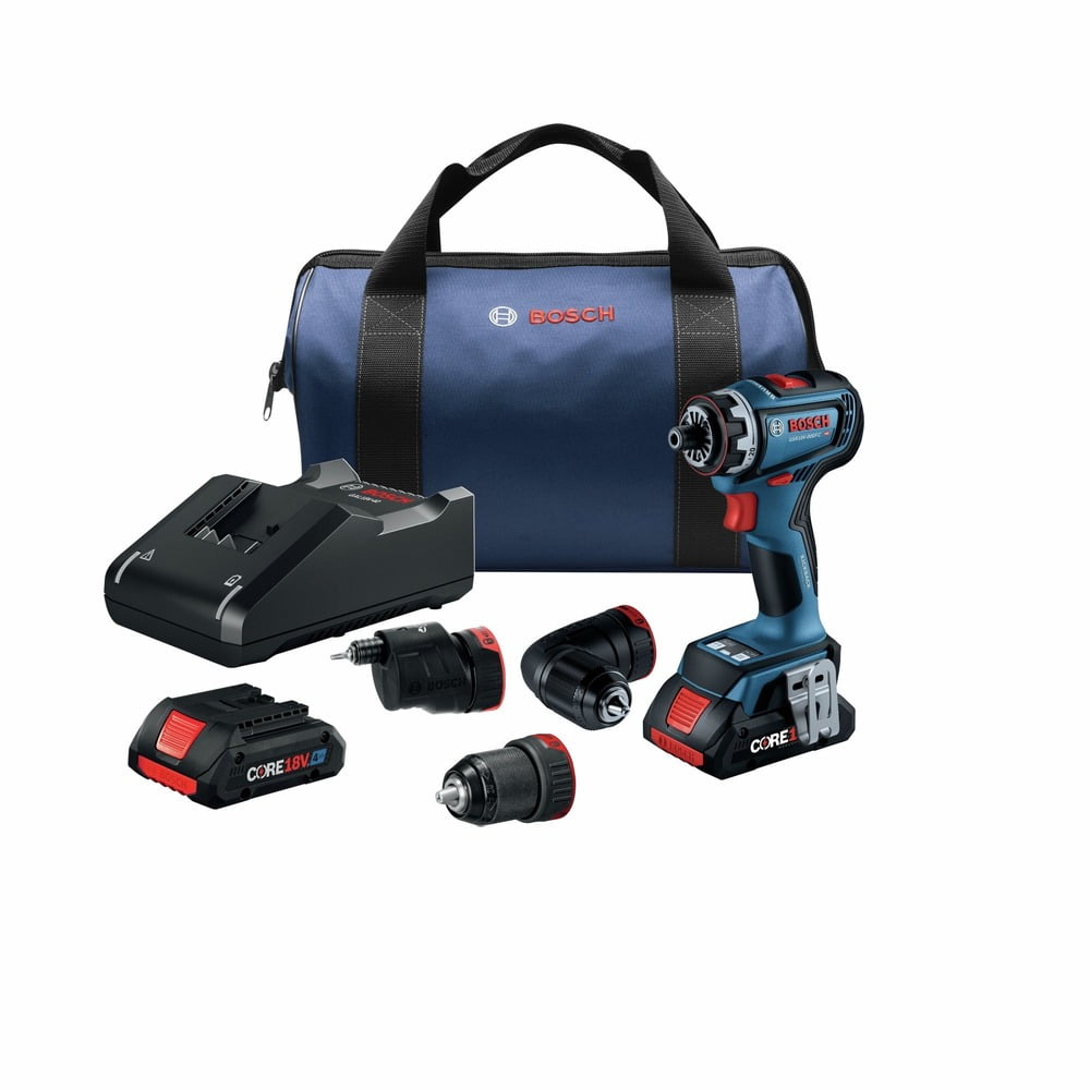 Bosch GSR18V-800FCB24-RT 18V Brushless 5-In-1 Flexiclick Cordless Drill Driver Kit with 2 Batteries (4 Ah) keiy0
