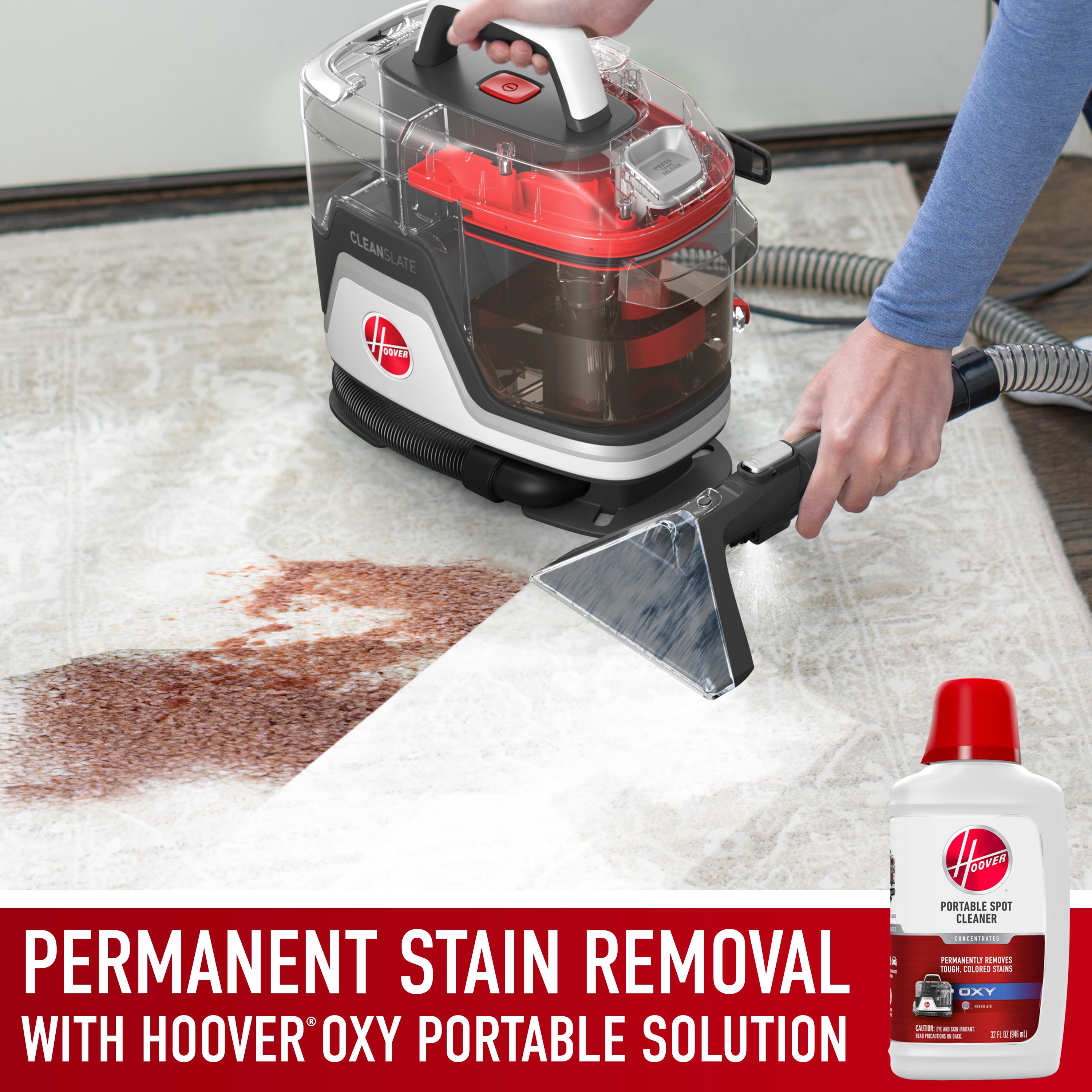Hoover CleanSlate Portable Carpet and Upholstery Spot Cleaner (Pet Stain Removal, Lightweight, FH14010) s2f0u