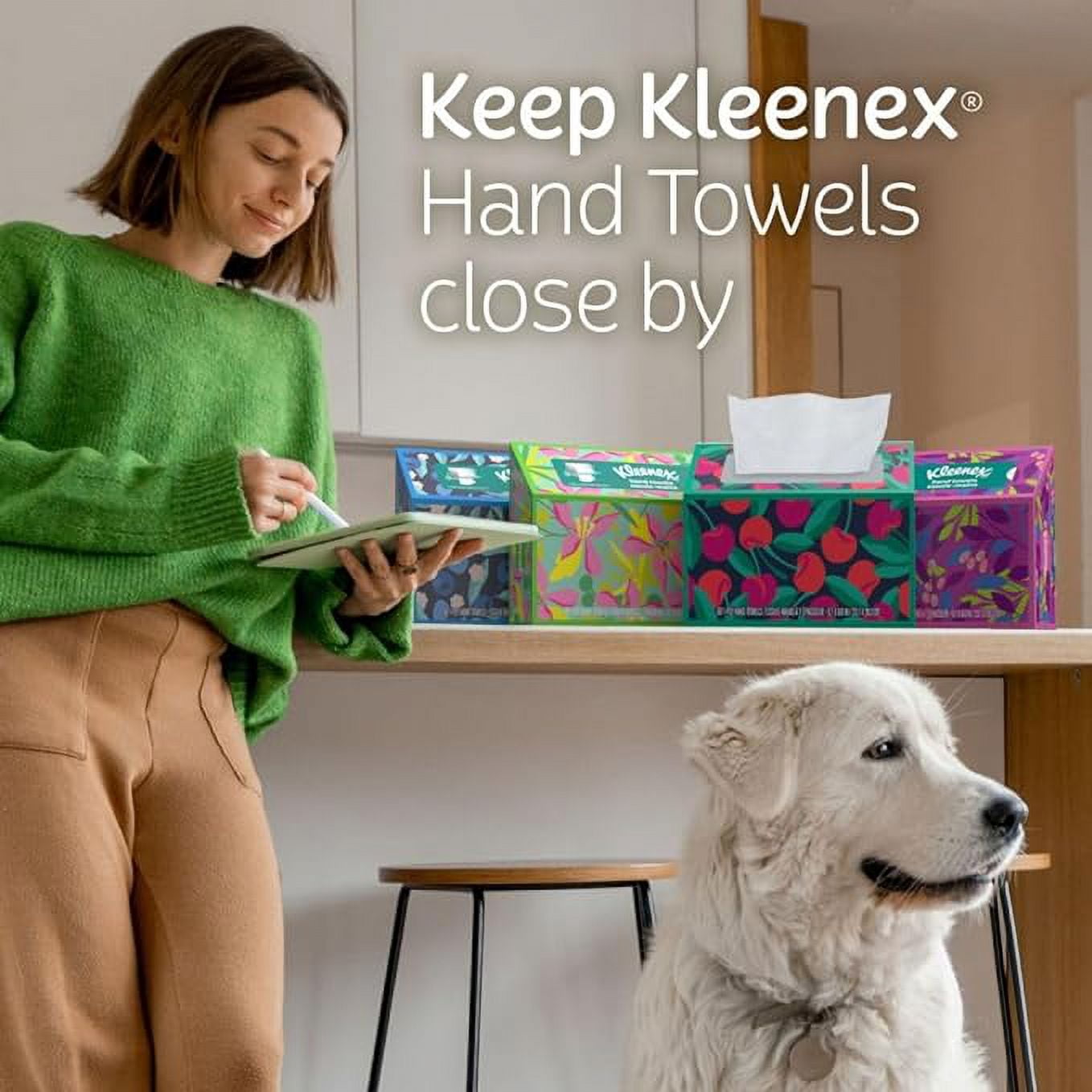Kleenex Disposable Hand Towels, Ultra-Soft Absorbent Bathroom Paper Towels (Grey, 60 Count) on8cs