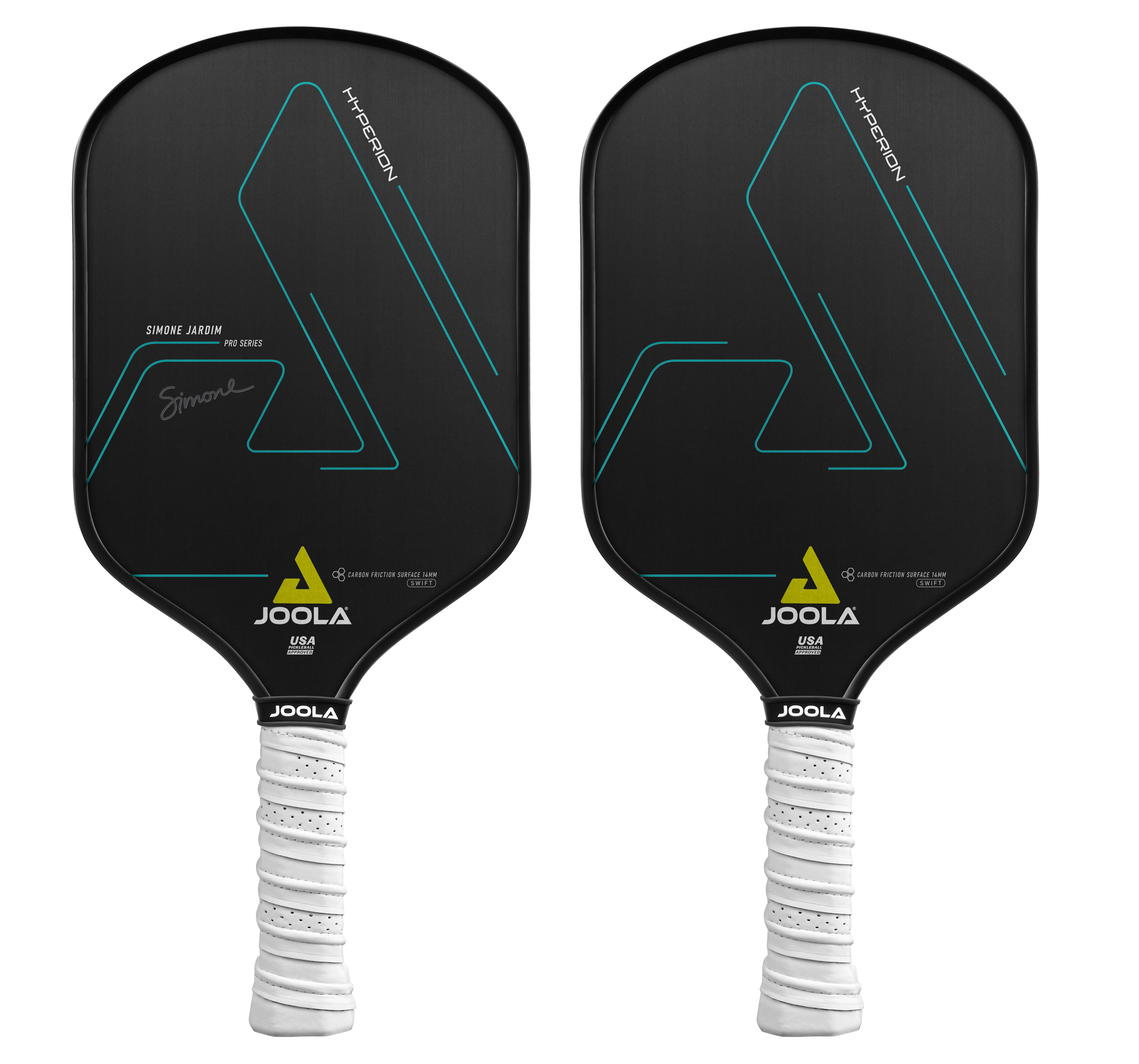JOOLA Simone Jardim Hyperion CFS 14mm Swift Pickleball Paddle (Black, 16.5 in x 7.5 in) o6gxg