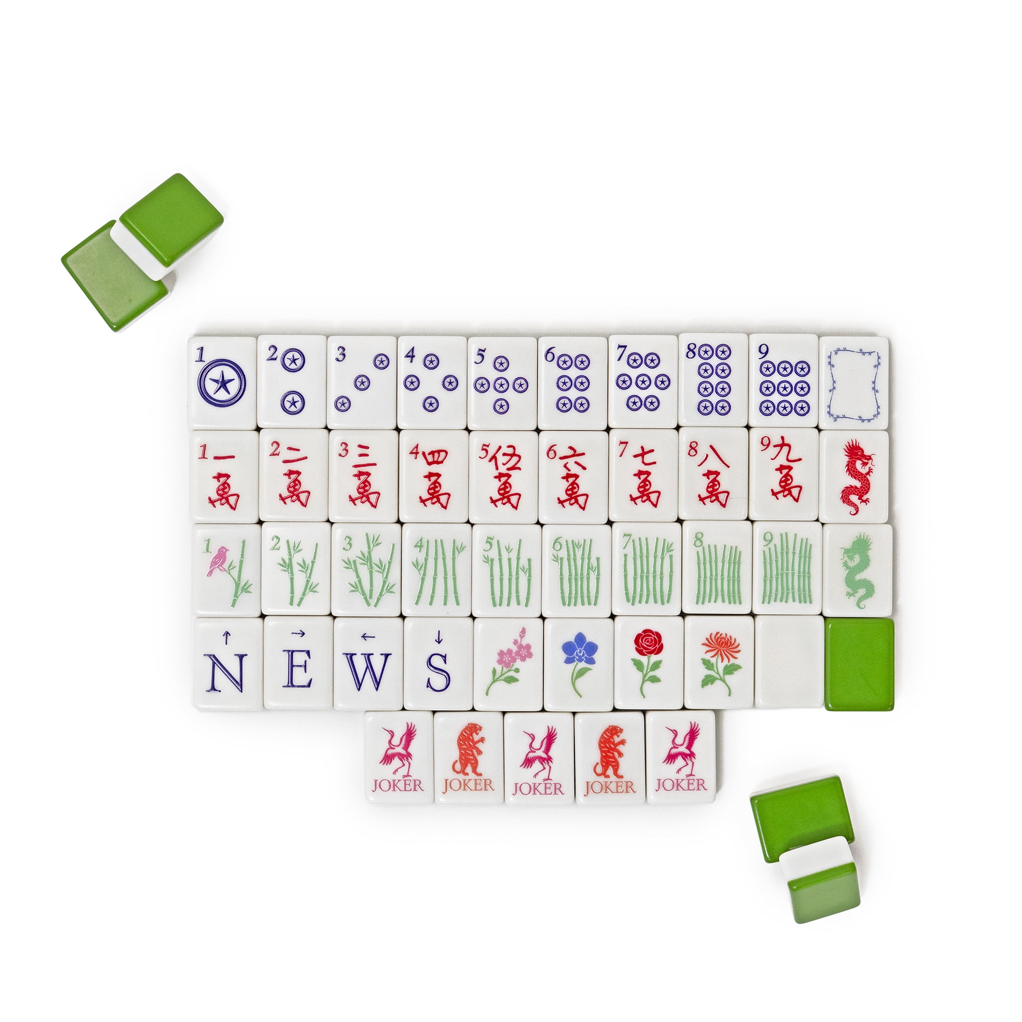 Maison Lude Mahjong Set with Wildlife Design (160-Piece, Multicolor) 2wxfq