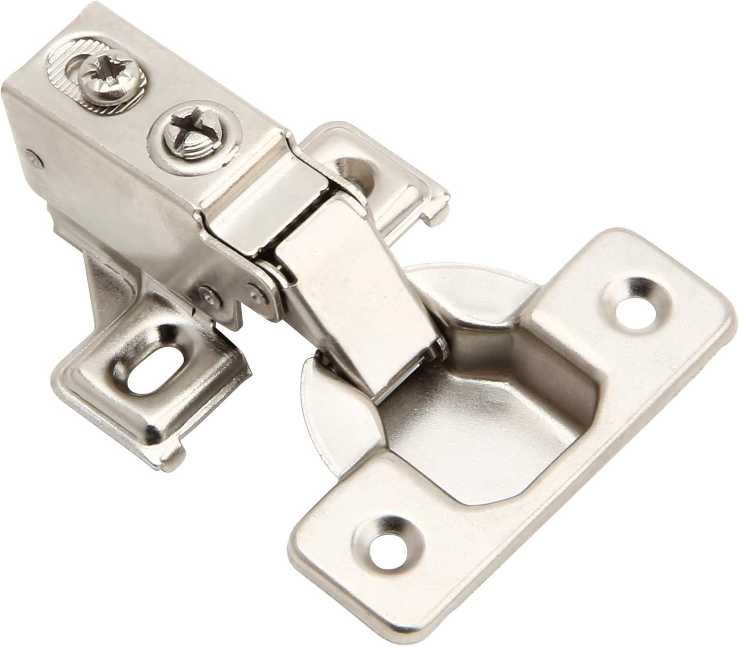 Silverline Face Frame Cabinet Door Hinges, Soft Close Heavy Duty Steel, 1/2 Inch Overlay (Satin Nickel, 6 Pack) 1pz0j