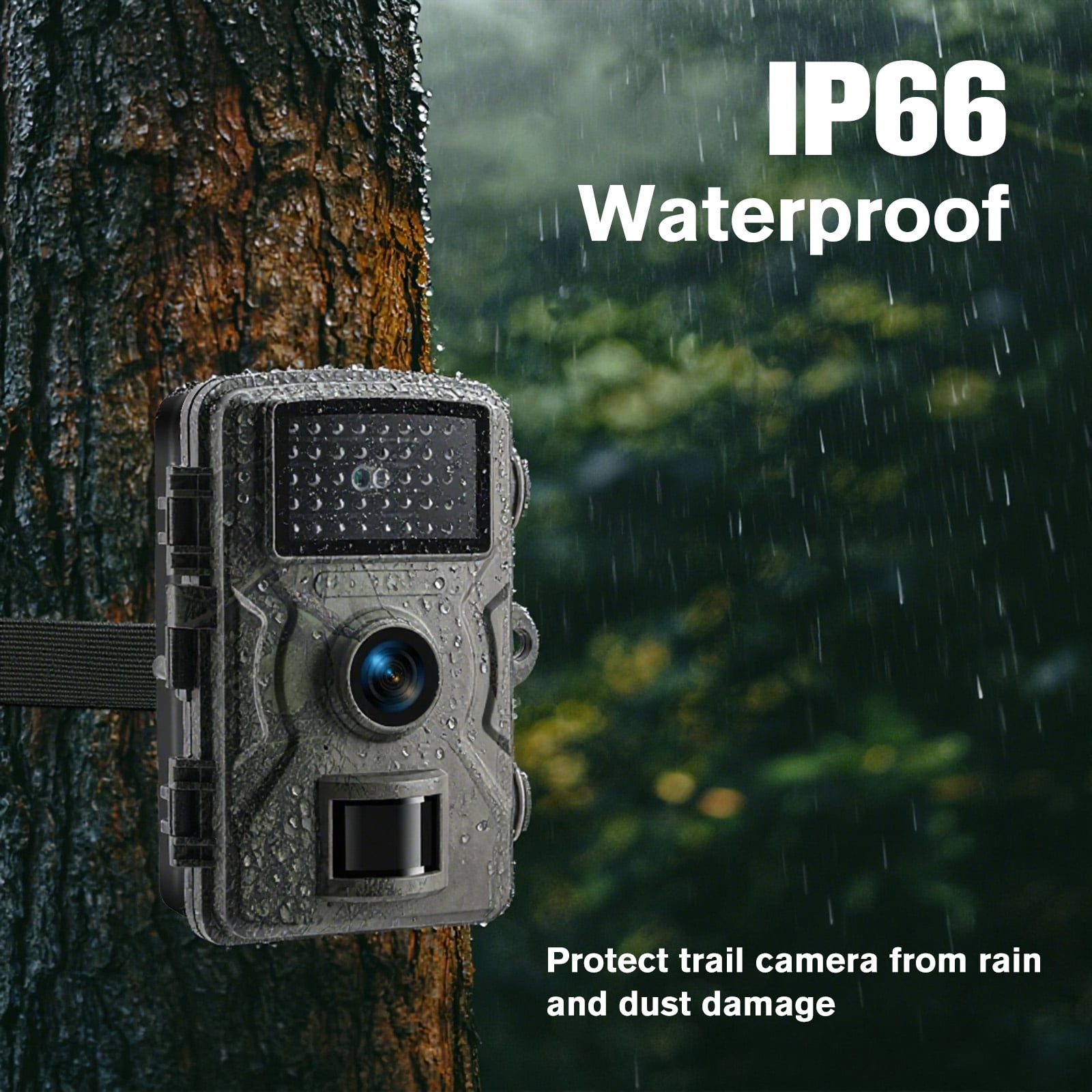 Teblint Trail Camera 16MP Wildlife Hunting Camera with Night Vision and Motion Detection (Green, 2.0 in Screen) mextr