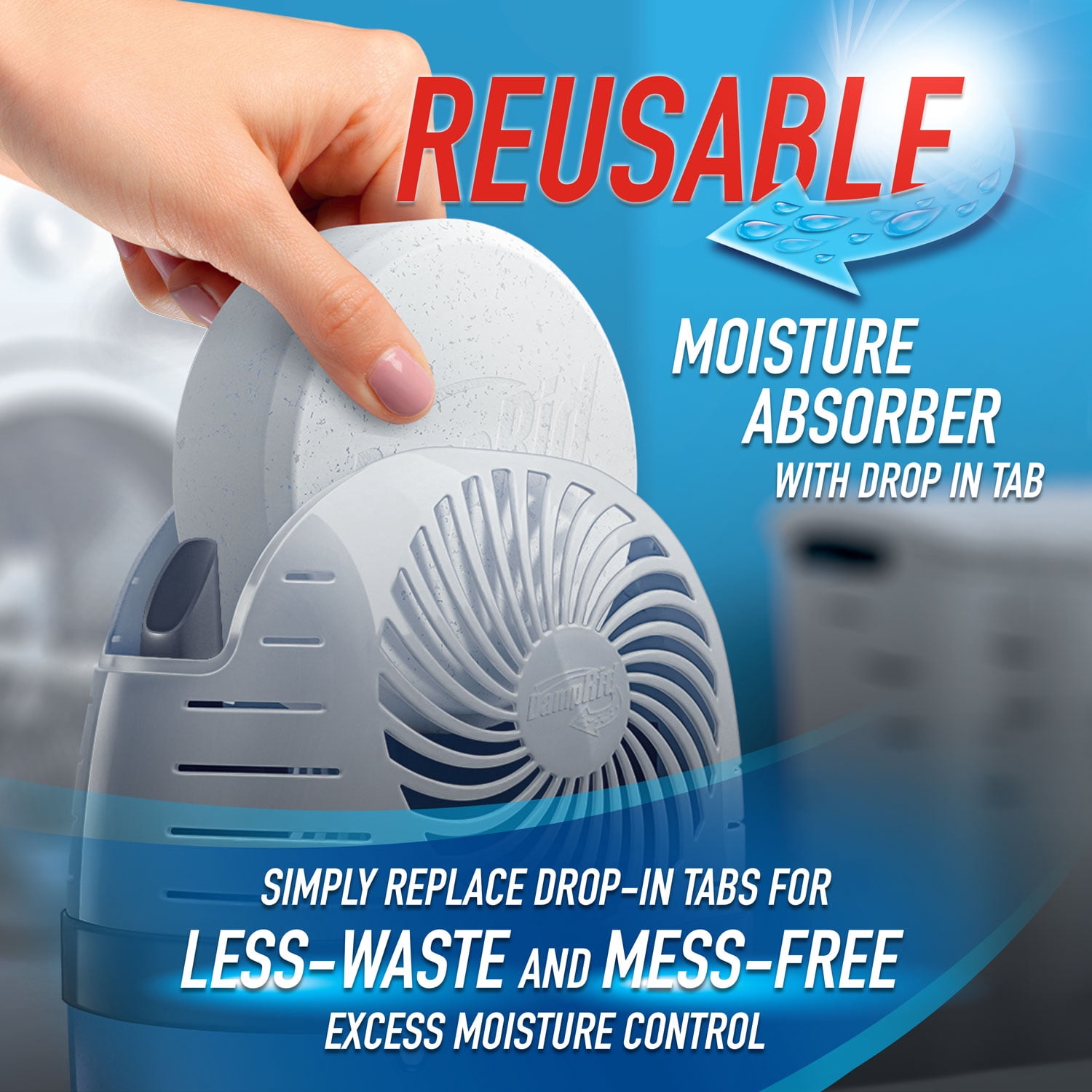 DampRid Moisture Absorber Refill Drop-in Tabs (Fresh Scent, 15.8 oz, 2 Pack) rj5eb