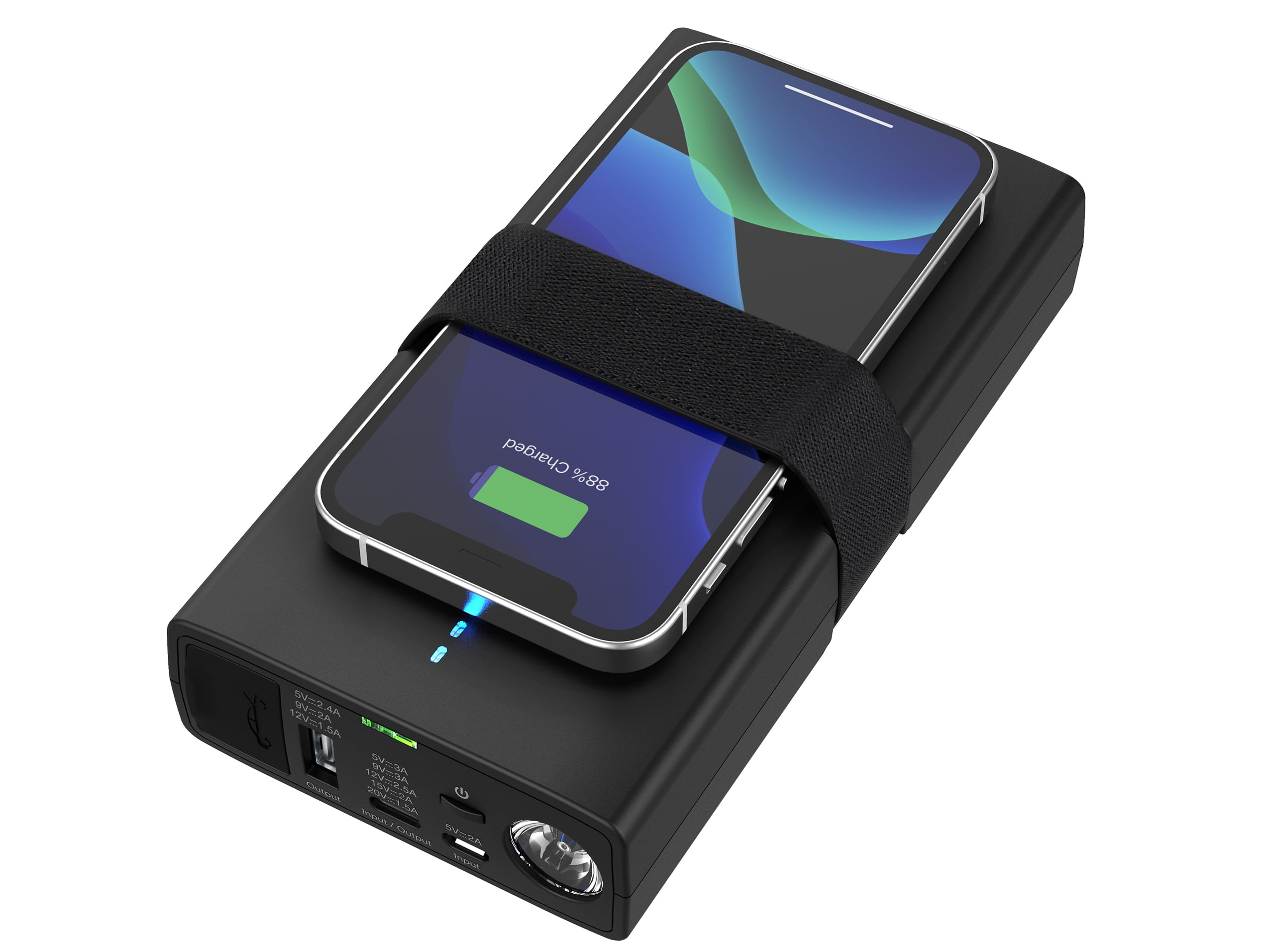 YADA Power Bank Pro Car Battery Jump Starter and Portable Charger (Black, 10000 mAh) vtajg